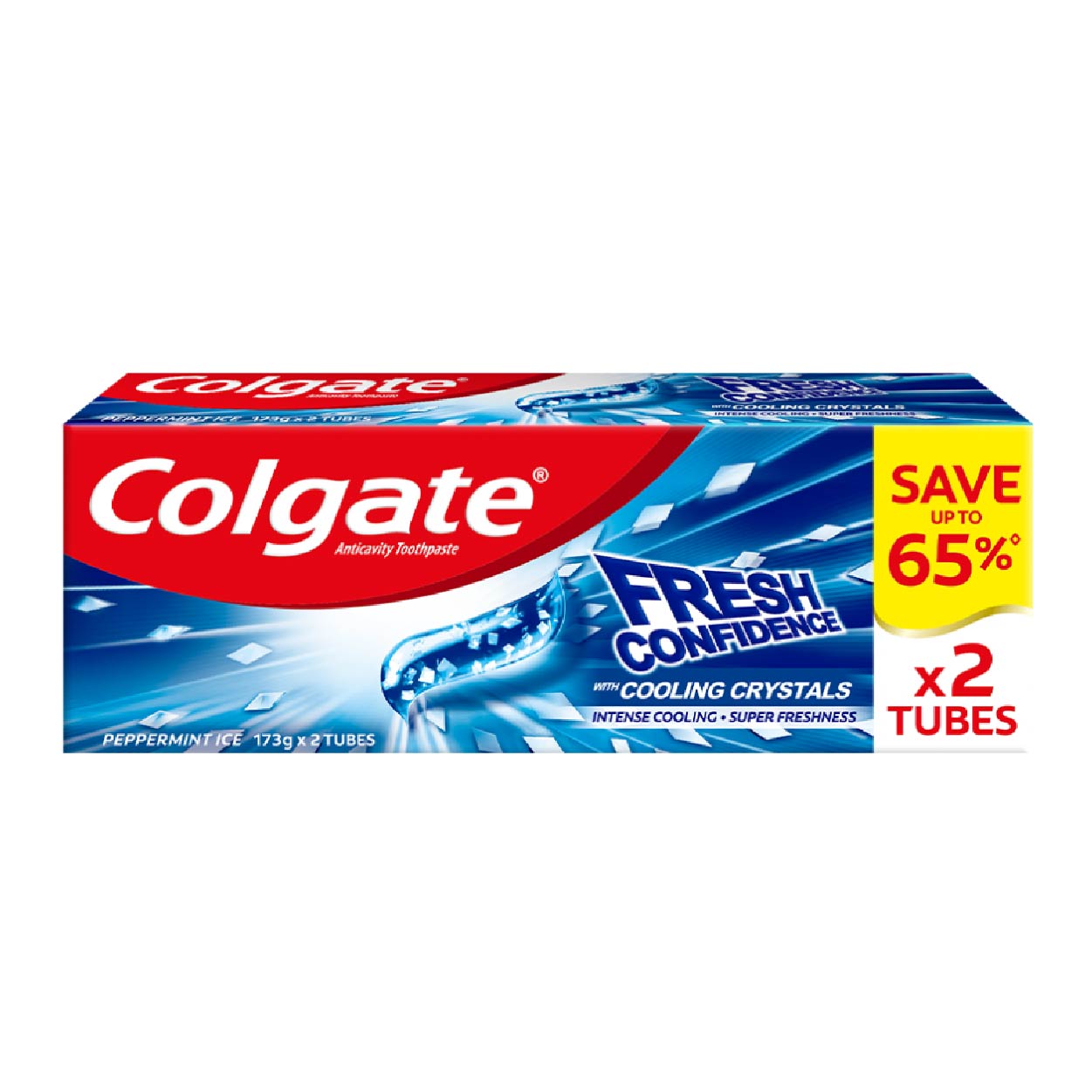 Colgate FreshConfidence Toothpaste Peppermint Ice 173g 2TubesSAVE