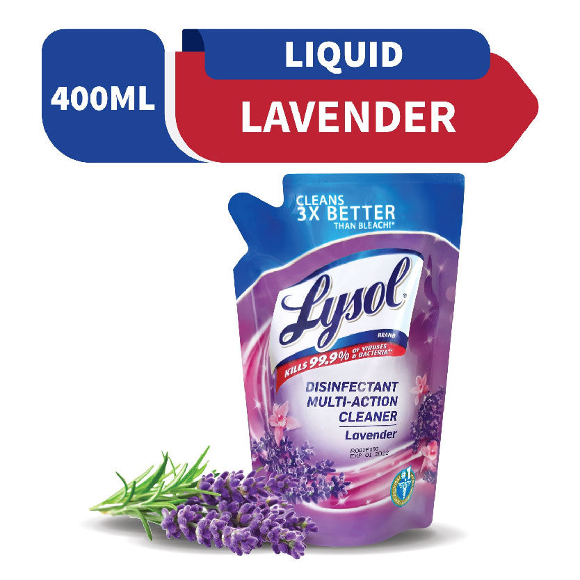 Lysol Multi Action Cleaner Lavender 400ml Refill