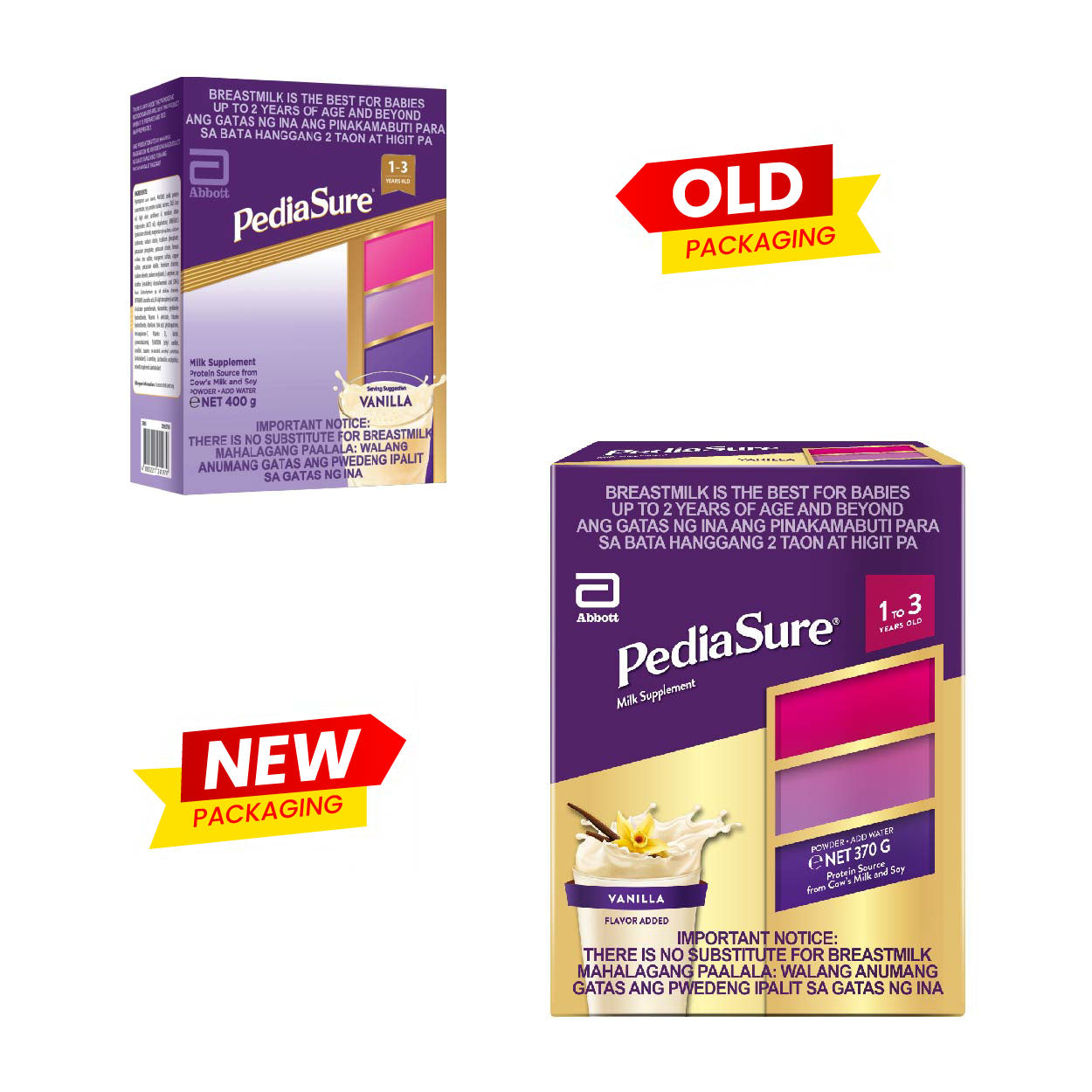 PediaSure Milk Supplement 1-3 years old Vanilla 370g