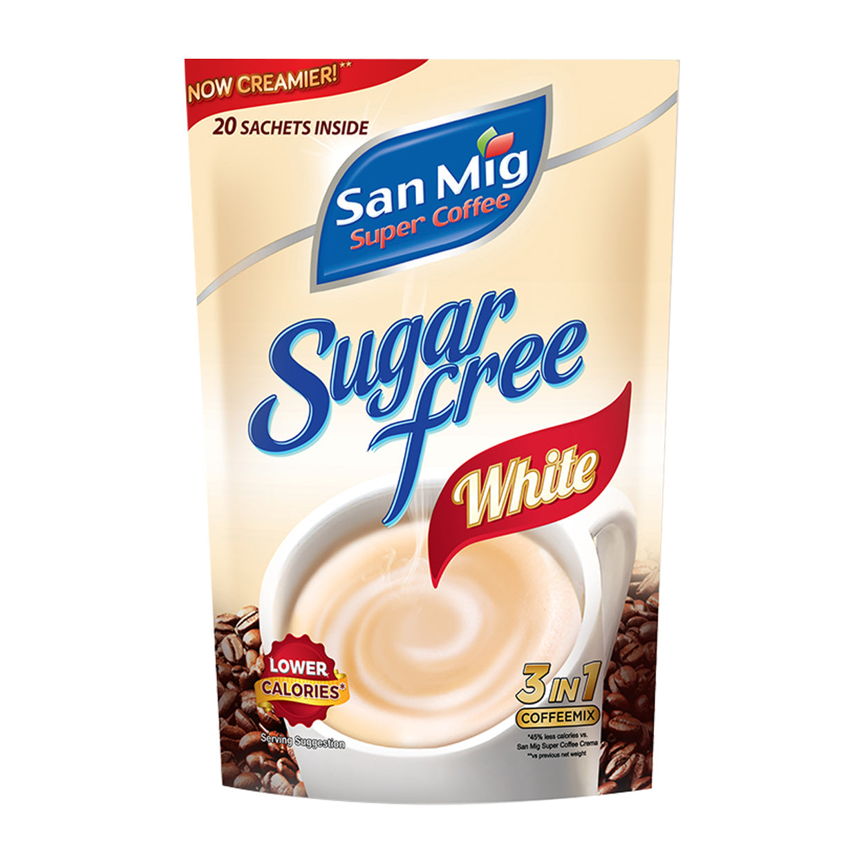 San Mig Super Coffee Sugar Free White 3in1 Coffee Mix 20x10g