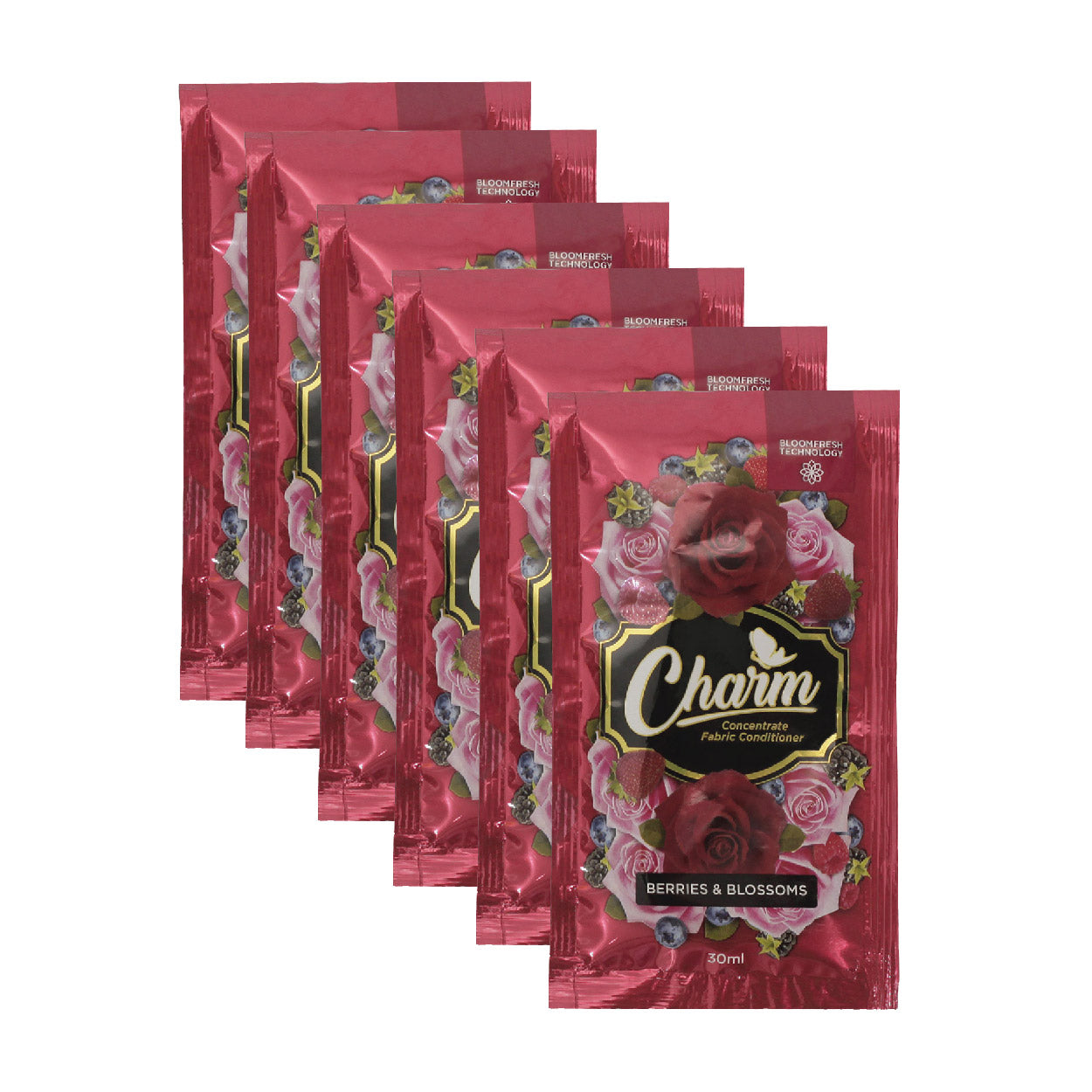 Charm Fabric Conditioner Berries & Blossoms 6x30ml