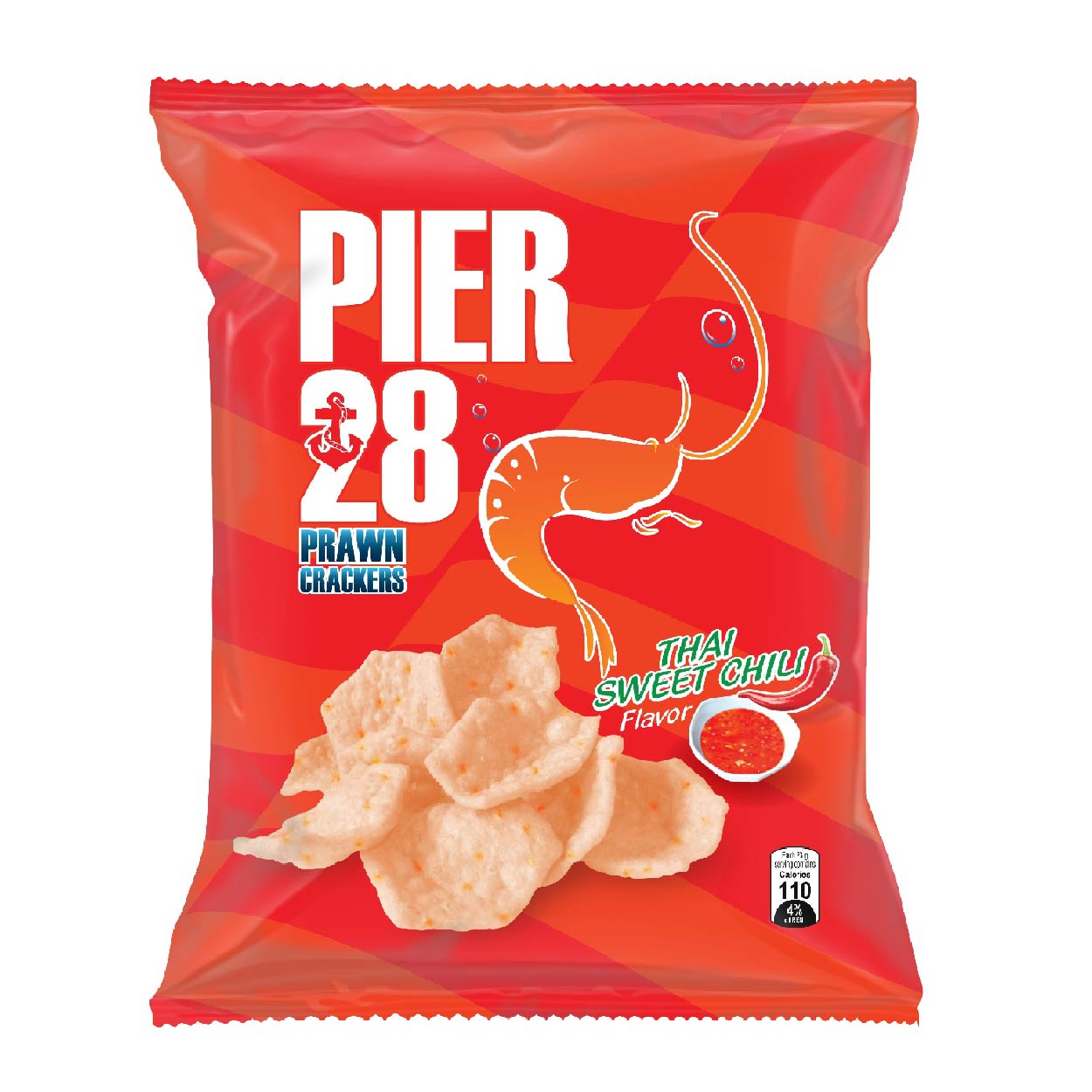 Pier 28 Prawn Crackers Thai Sweet Chili 64g