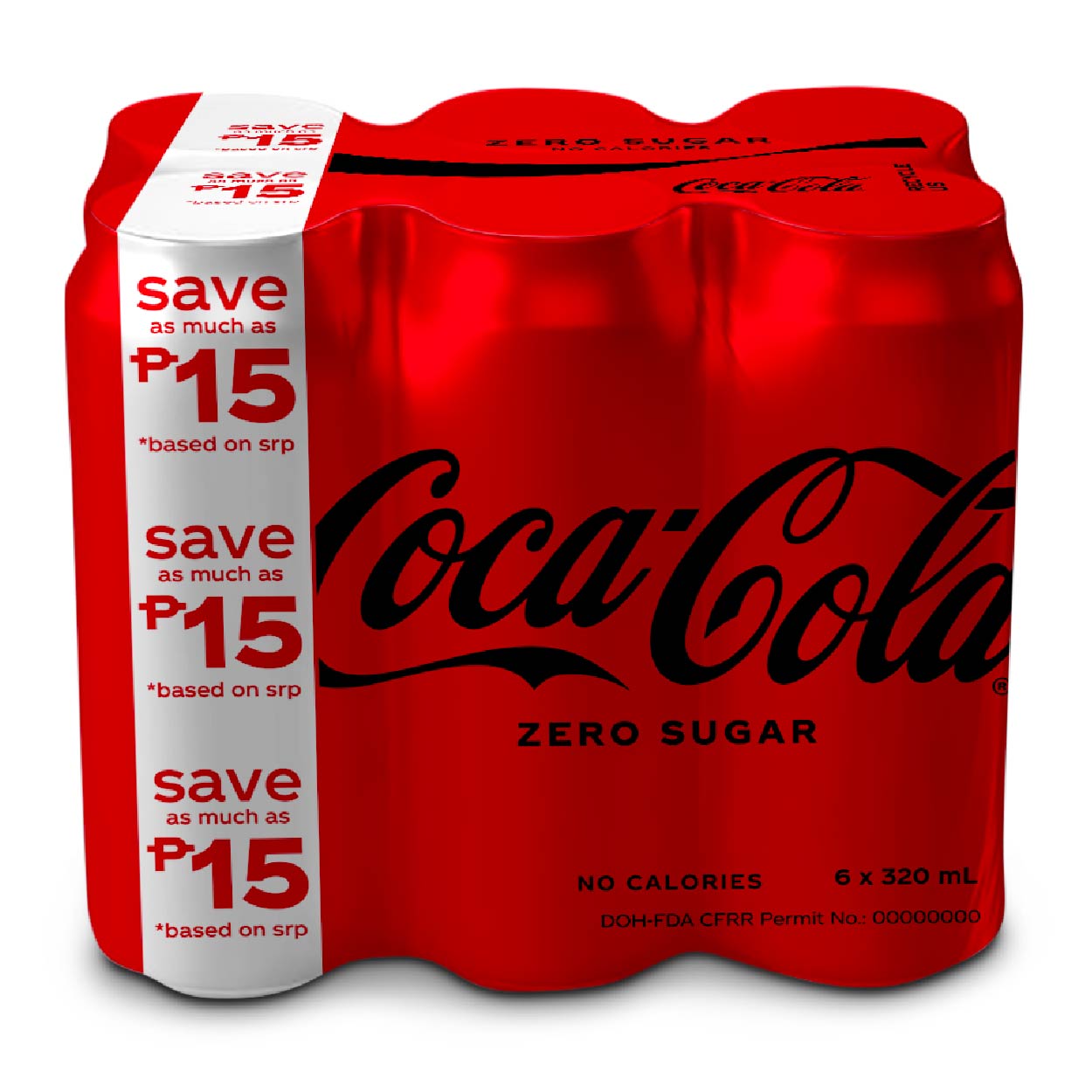 Coke Coca-Cola Zero Sugar Can 6x320ml SAVE