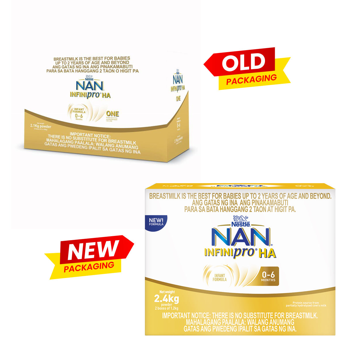 Nan Infinipro HA Infant Formula 0-6 months 2.1kg/2.4kg