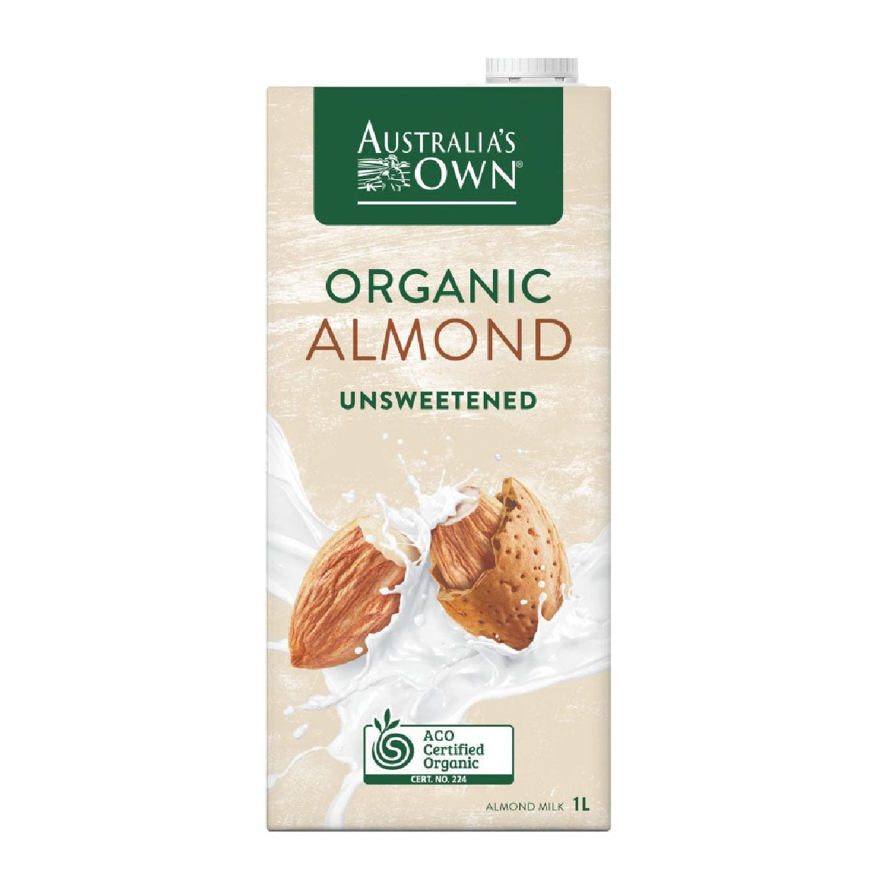 Australia's Own Organic Almond Milk Unsweetened 1L