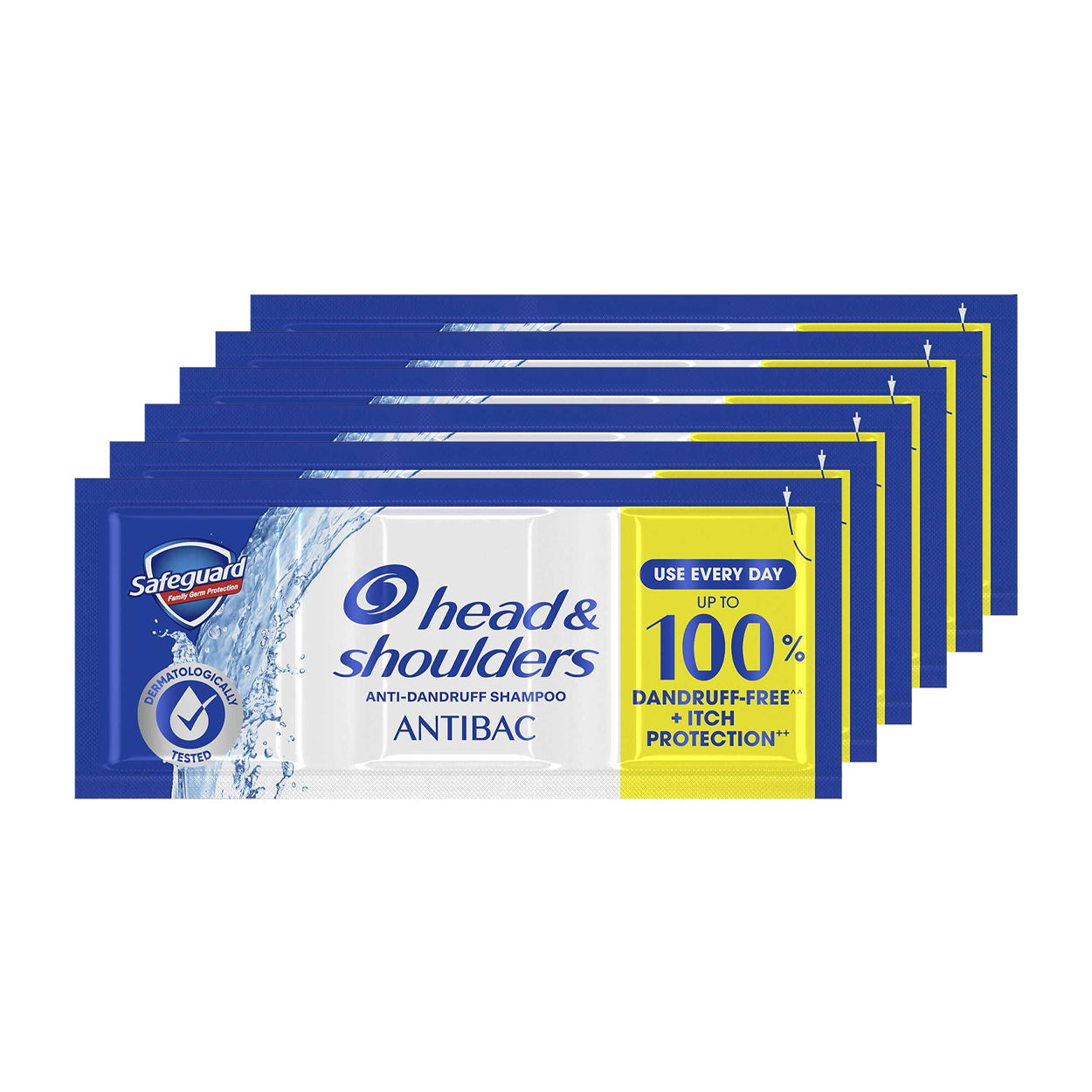 Head & Shoulders Anti Dandruff Shampoo Antibac Safeguard 6x12ml
