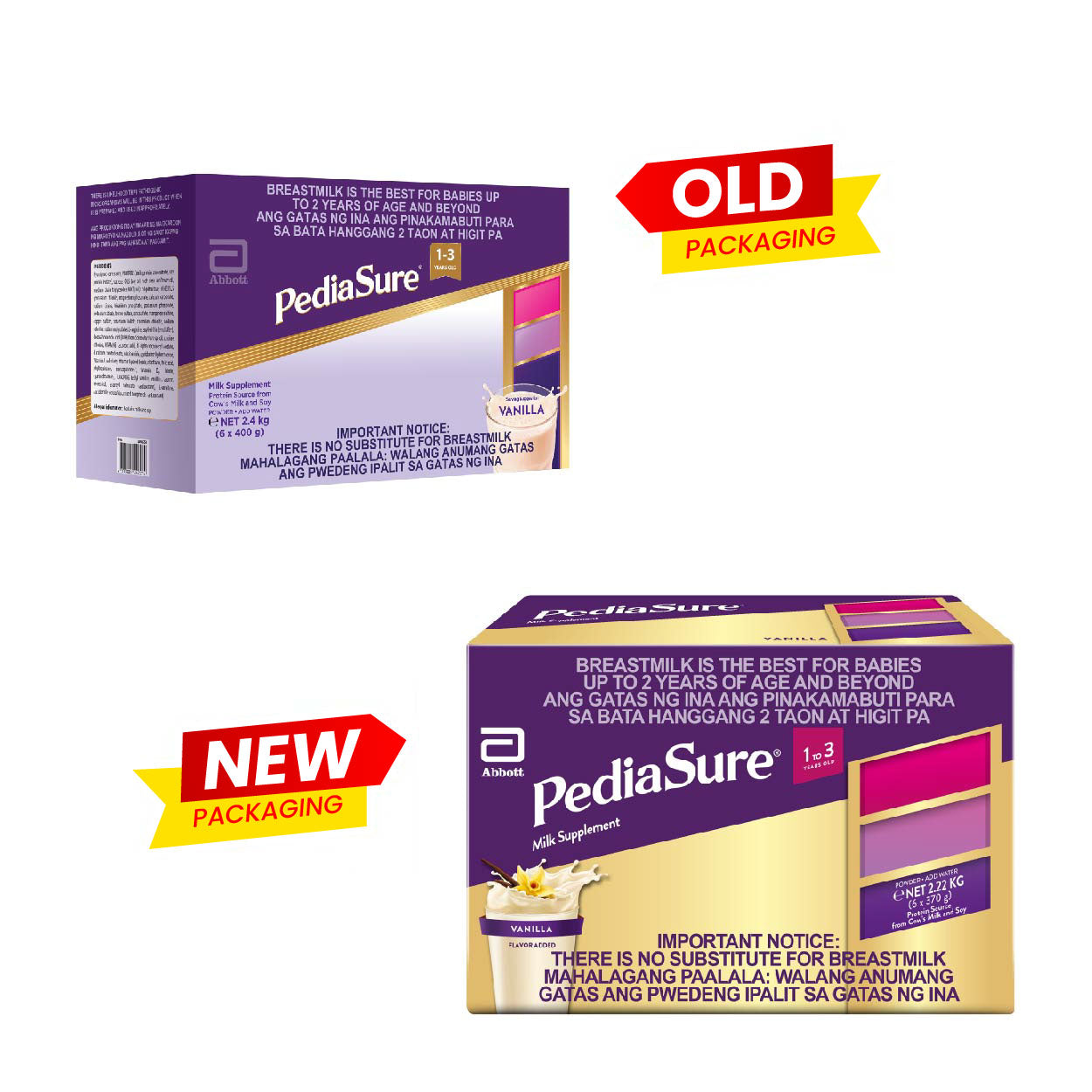 PediaSure Milk Supplement 1-3 years old Vanilla 2.22kg