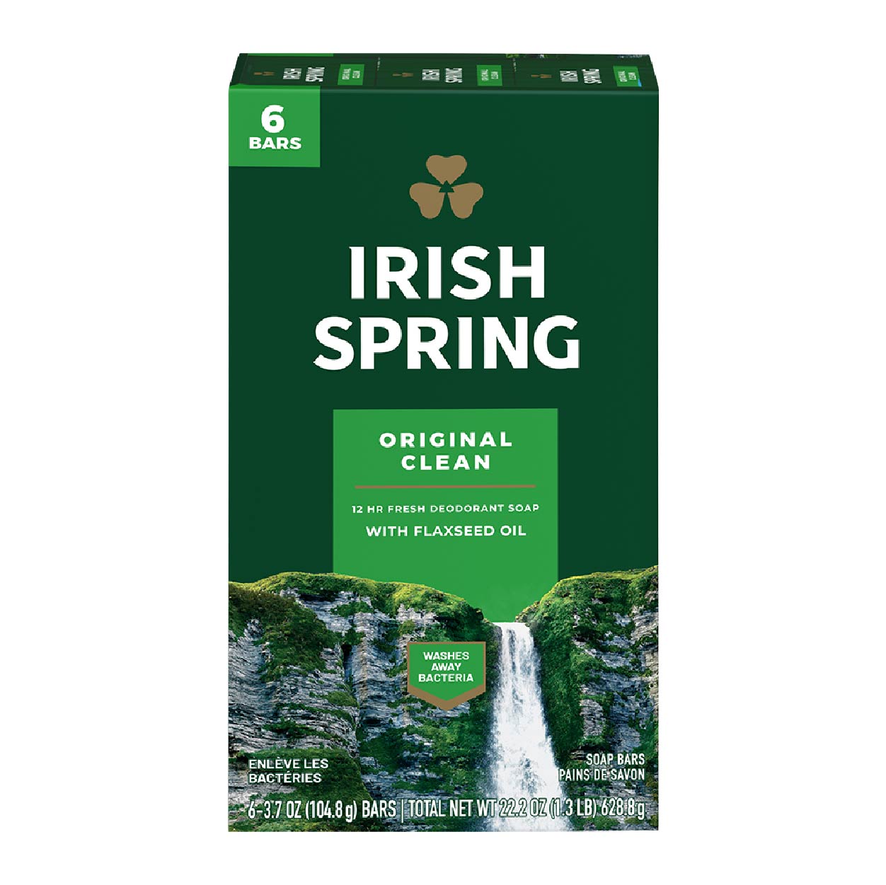 Irish Spring Soap Original Clean 3.7oz 6 Bars