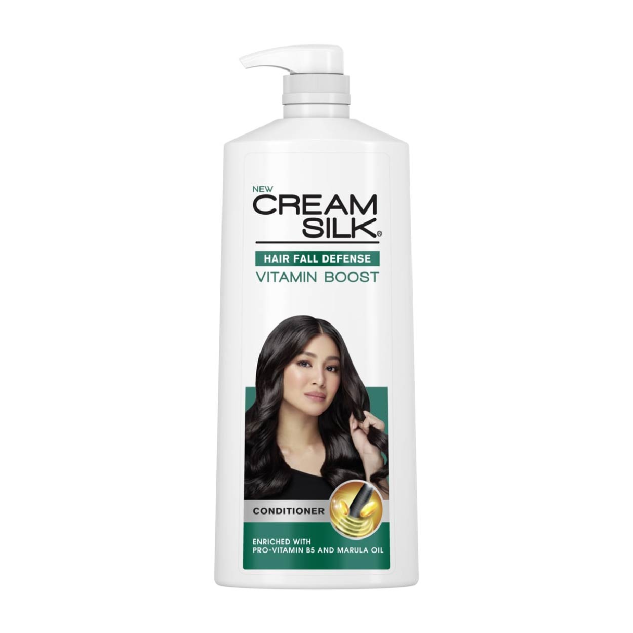 Cream Silk Conditioner Hair Fall Defense Green Pump 900ml
