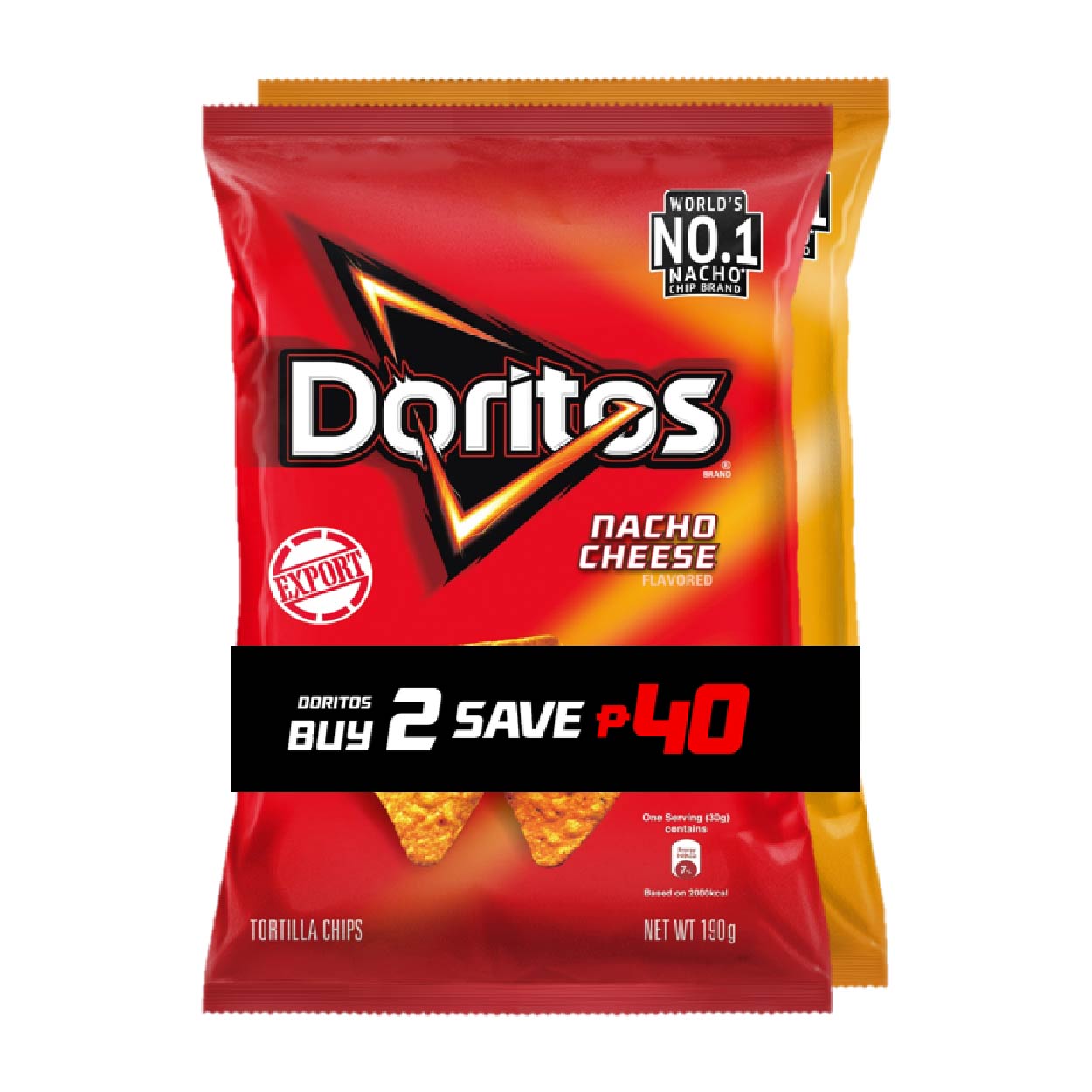 Doritos Nacho Cheese + Taco Tortilla Chips 190g SAVE