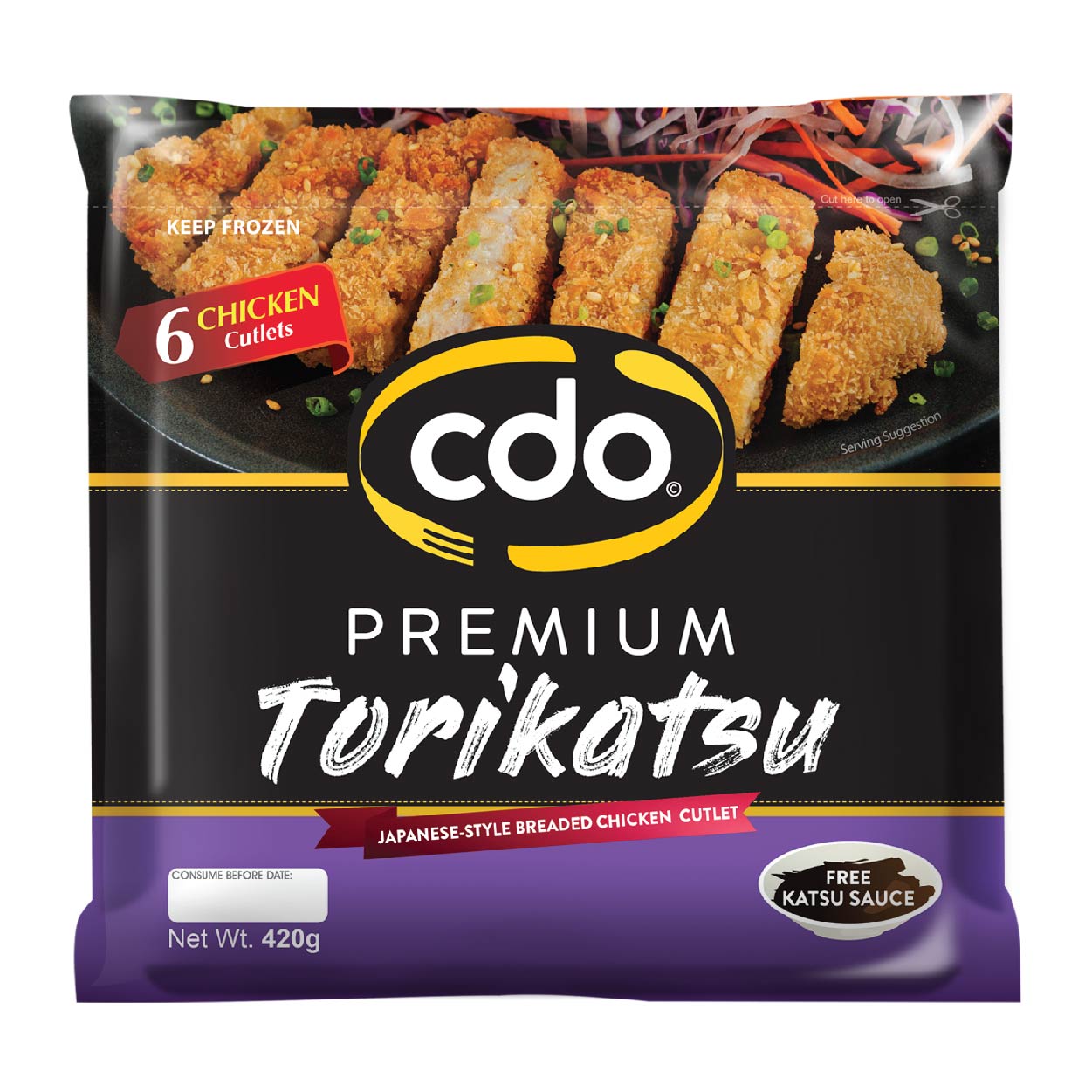 CDO Premium Torikatsu Japanese-Style Breaded Chicken Cutlet 420g