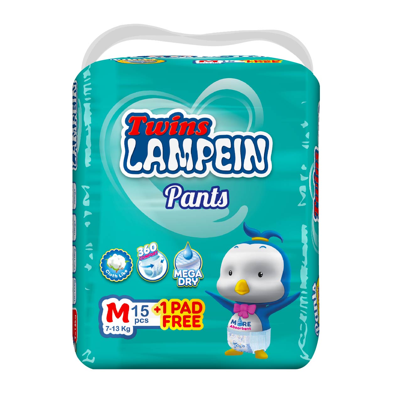 Lampein Twins Baby Pants Diaper M 15s + Free