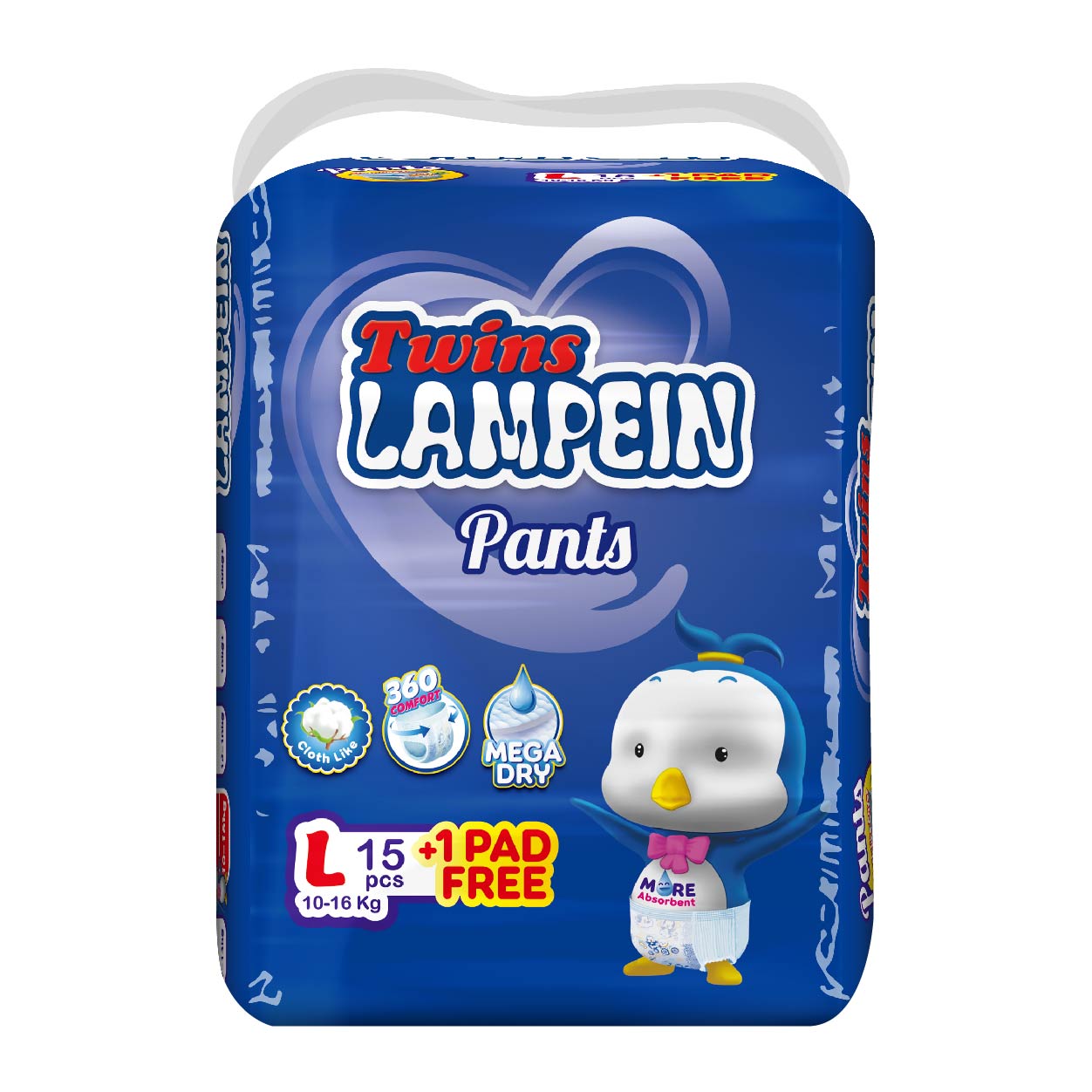 Lampein Twins Baby Pants Diaper L 15s + Free