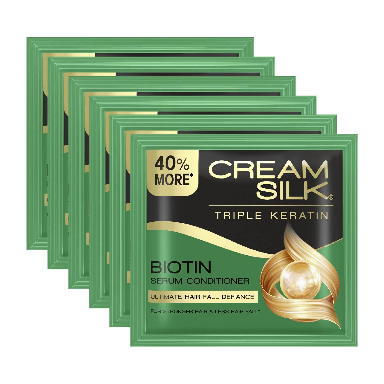 Cream Silk Conditioner TripleKeratinBiotin HairFallDefiance6x14ml