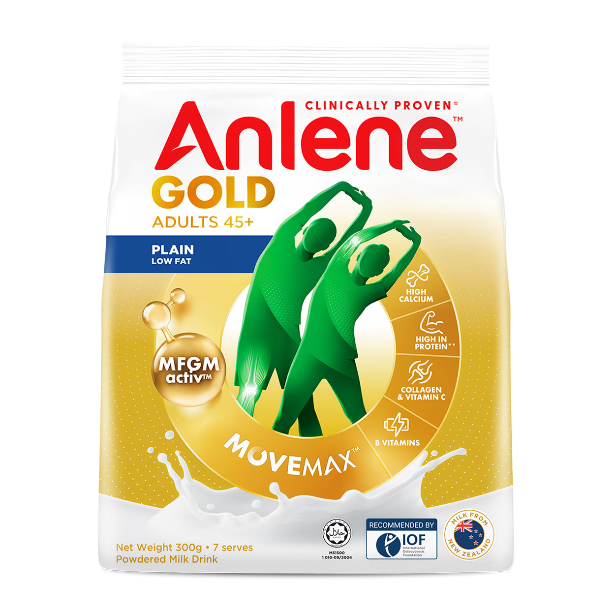 Anlene Gold Movemax Adults 45+ Powdered Milk Drink Plain 300g