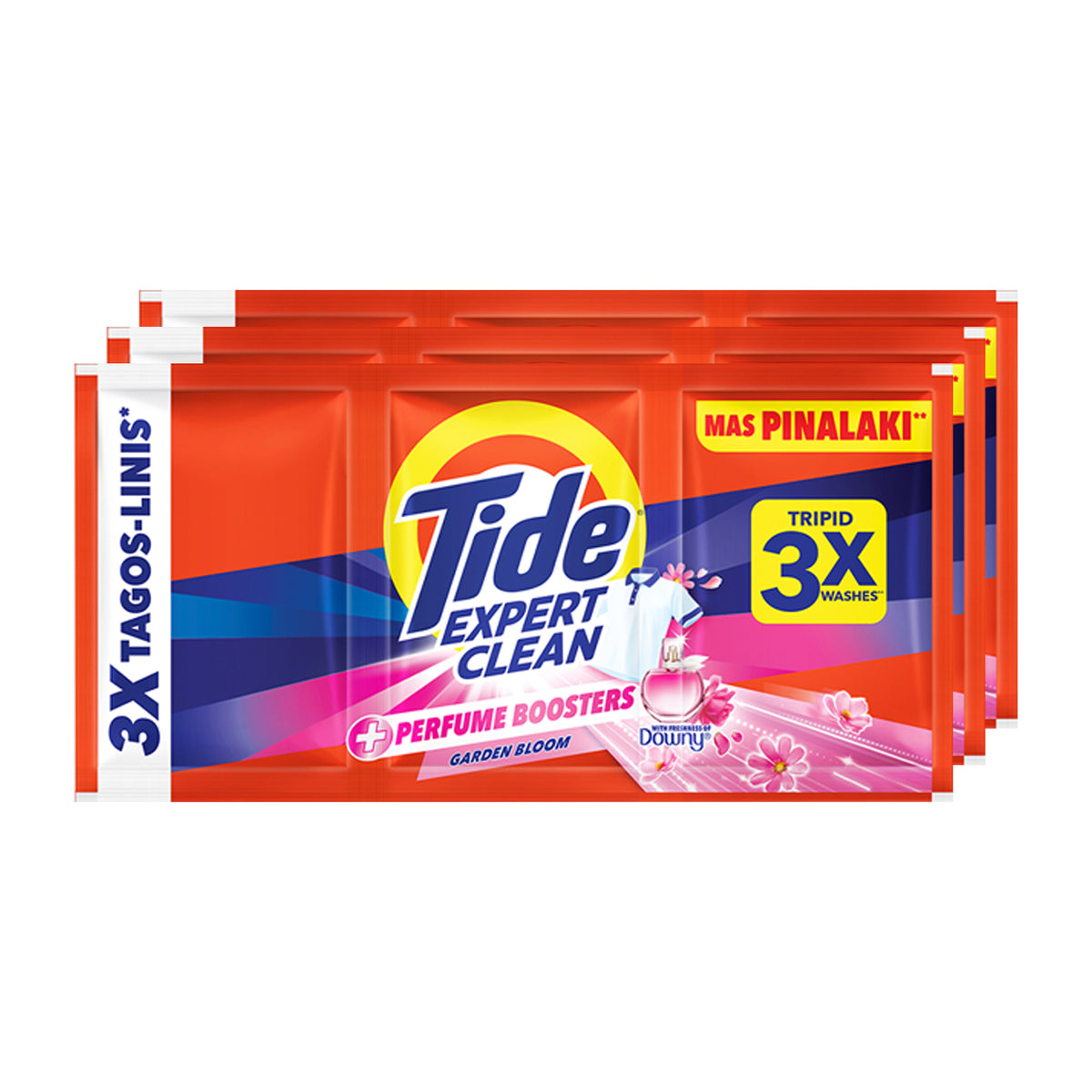 Tide Expert Clean Laundry Powder Garden Bloom 3x91g