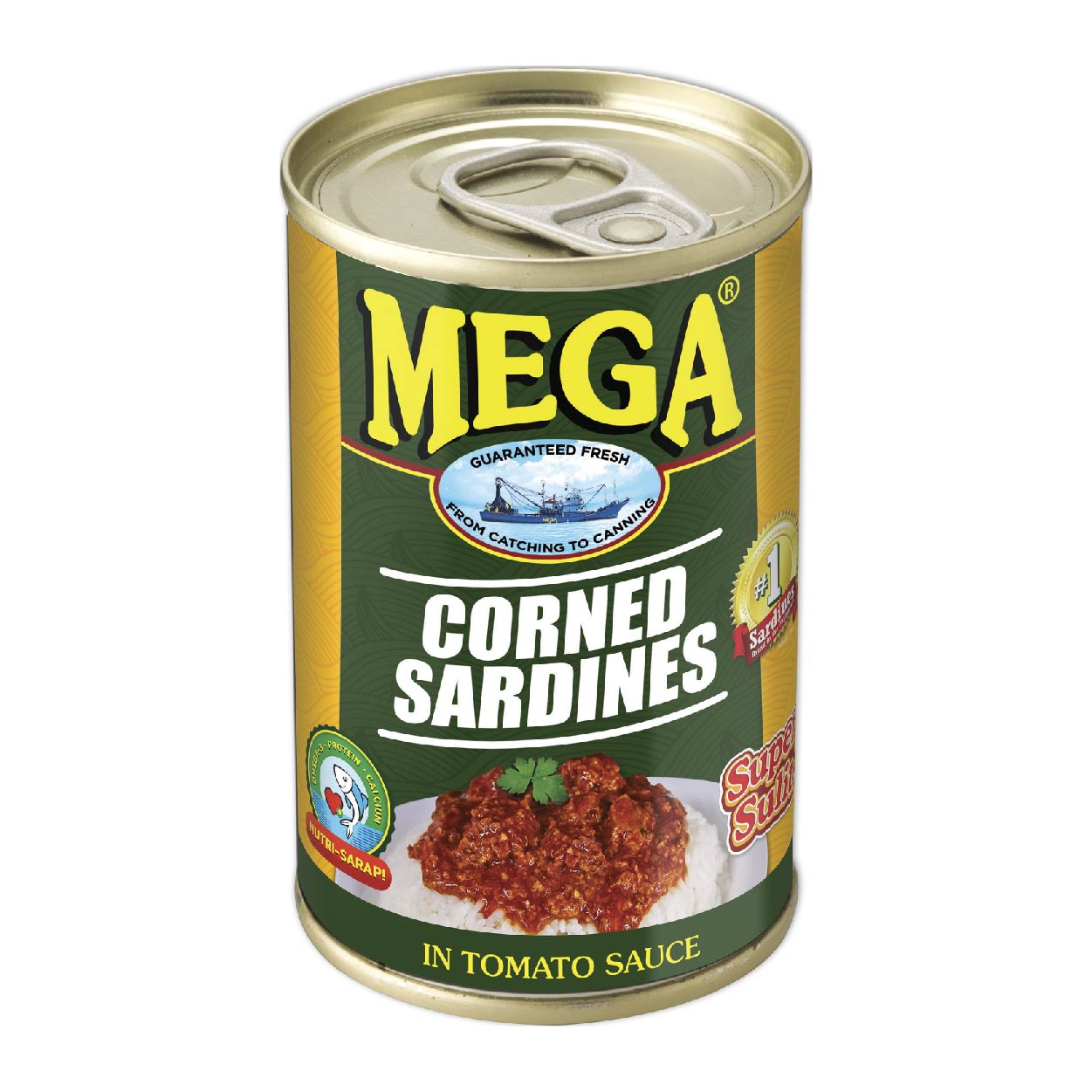 Mega Corned Sardines in Tomato Sauce Easy Open Can 155g