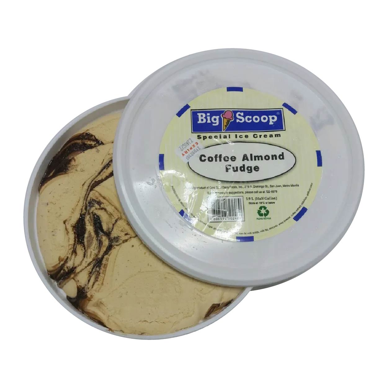 Big Scoop Special Coffee Almond Fudge Ice Cream 1.9L