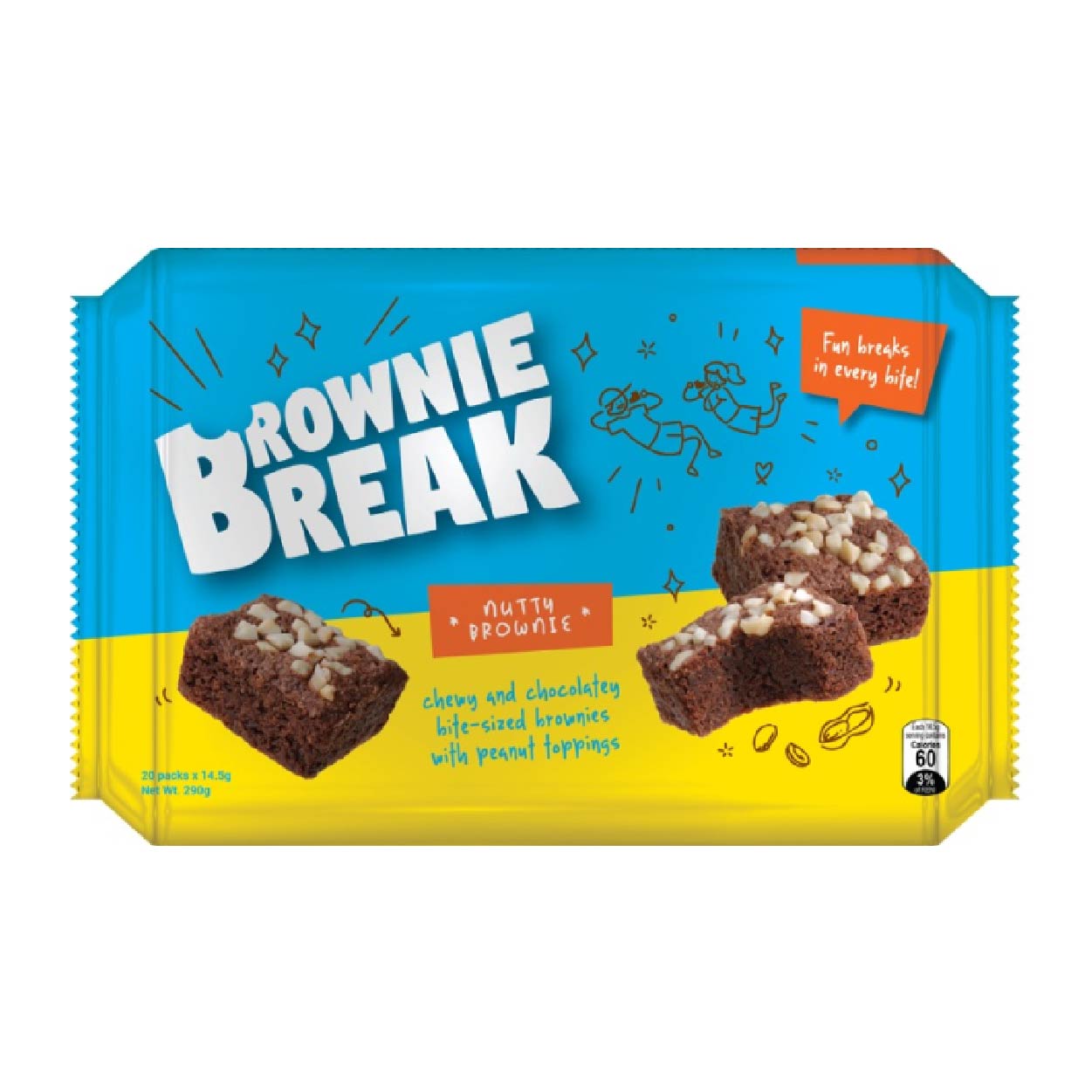 Brownie Break Nutty Brownie 20x14.5g