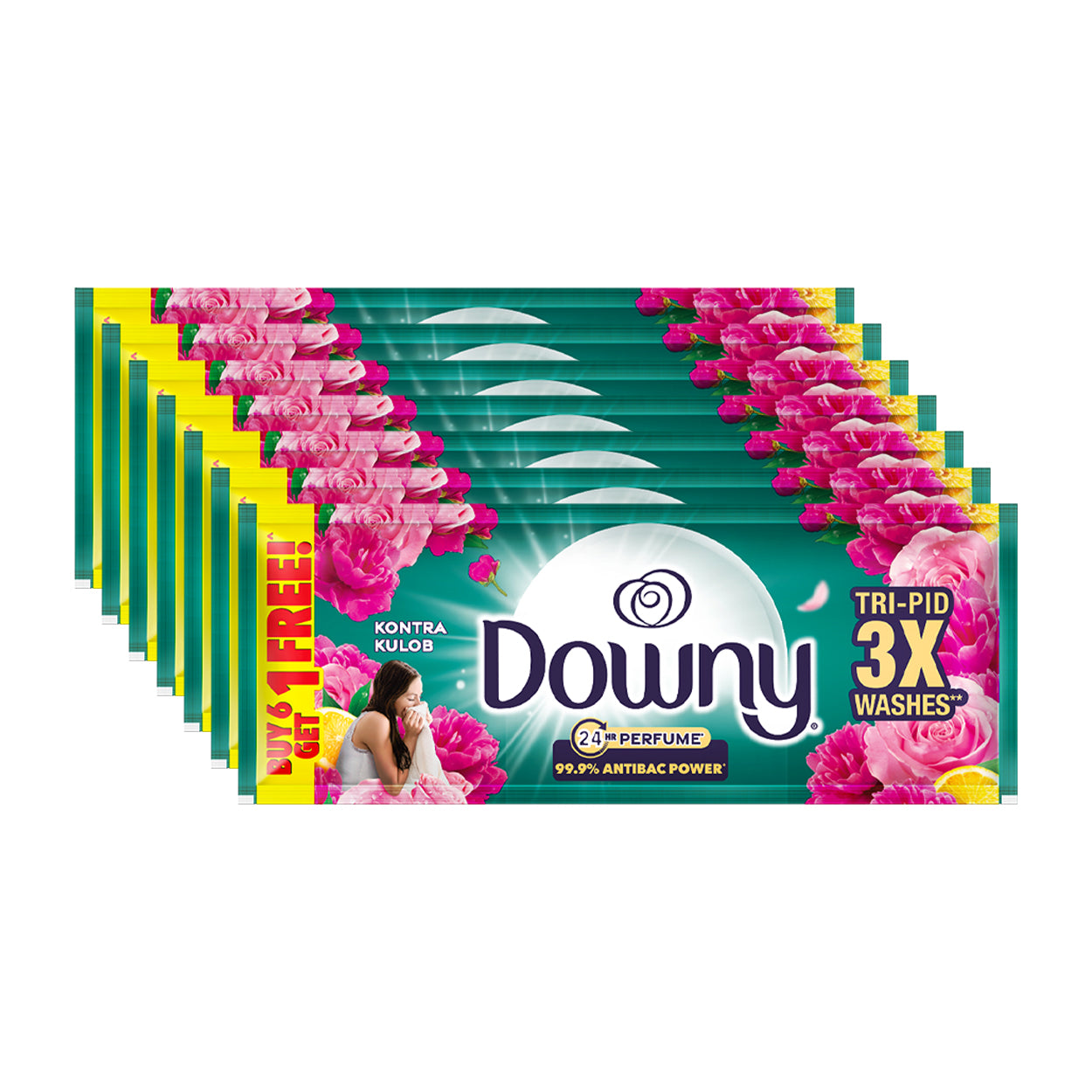 Downy Perfume Fabric Conditioner Antibac Kontra Kulob 6x75ml+Free