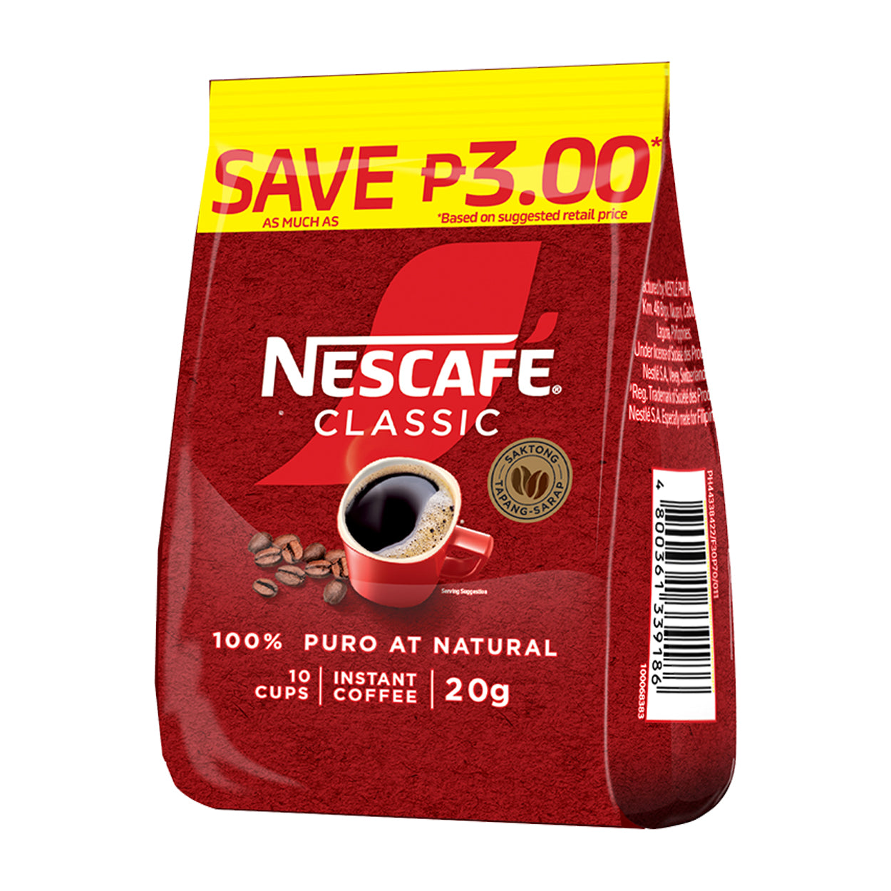 Nescafe Classic Instant Coffee Refill 20g SAVE