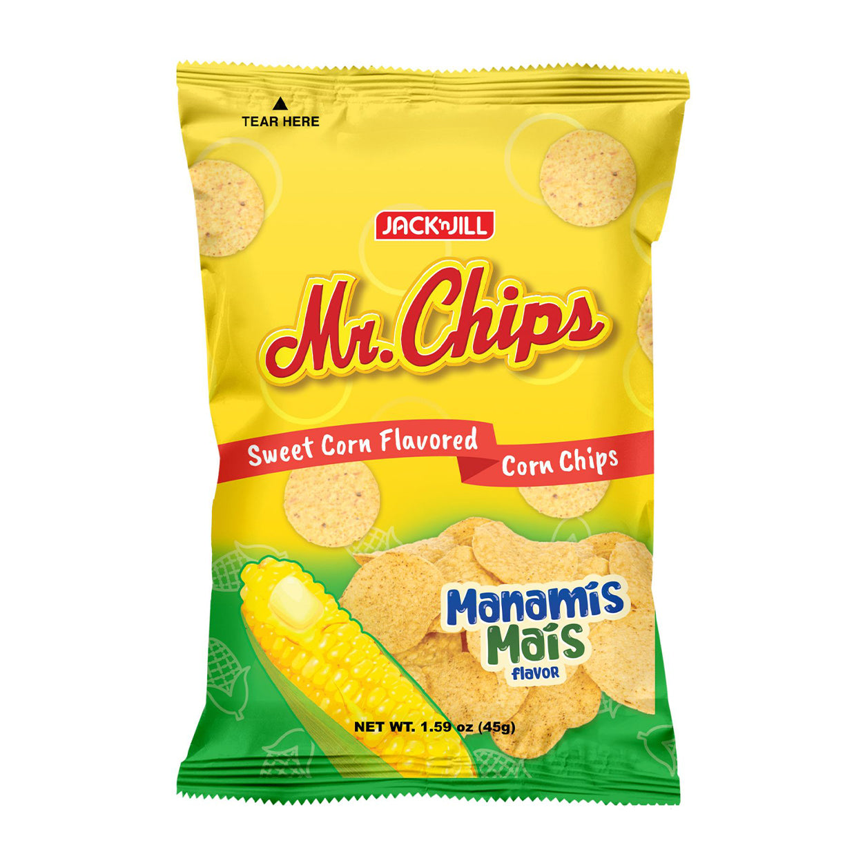 Mr. Chips Sweet Corn Flavored Corn Chips 45g