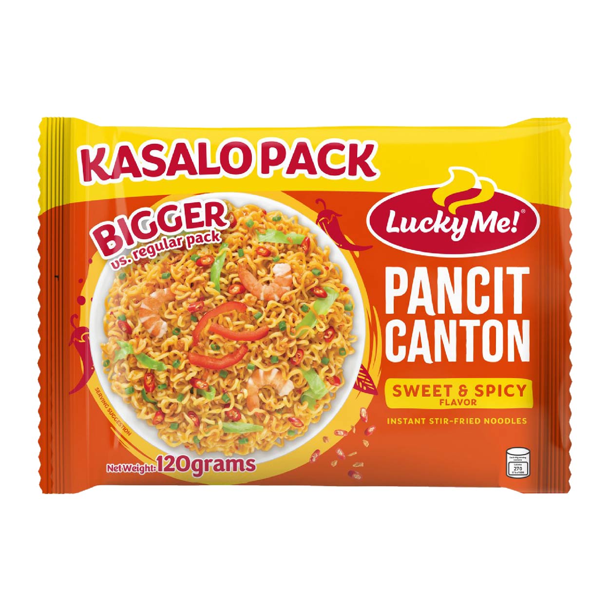 Lucky Me Pancit Canton Sweet & Spicy Kasalo Pack 120g