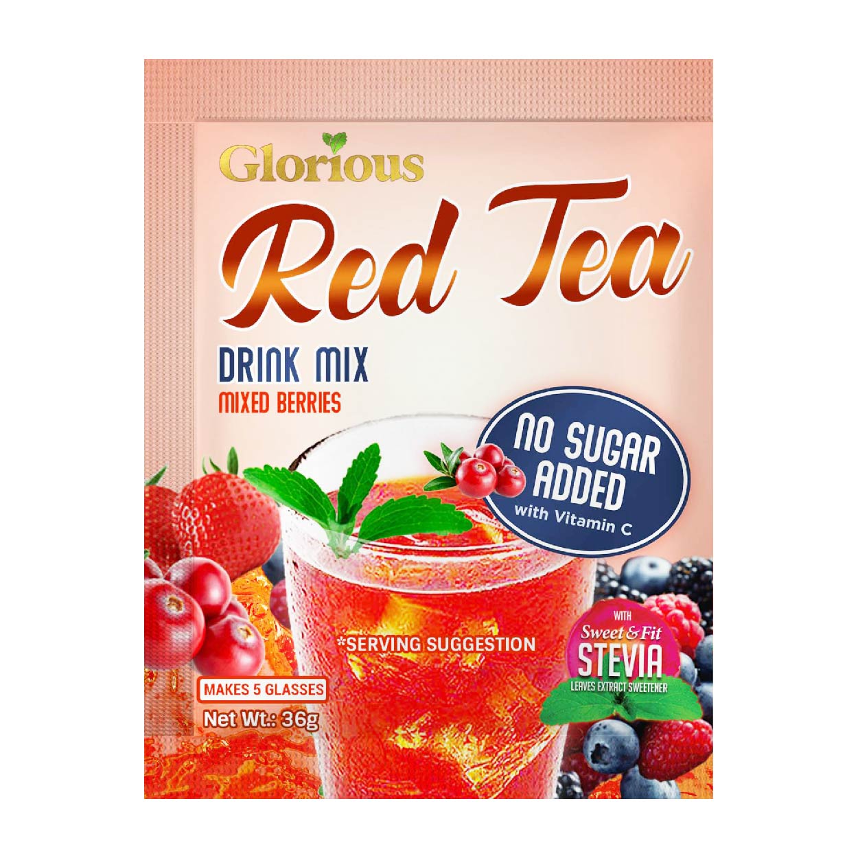 Glorious Red Tea Mixed Berries Drink Mix 36g