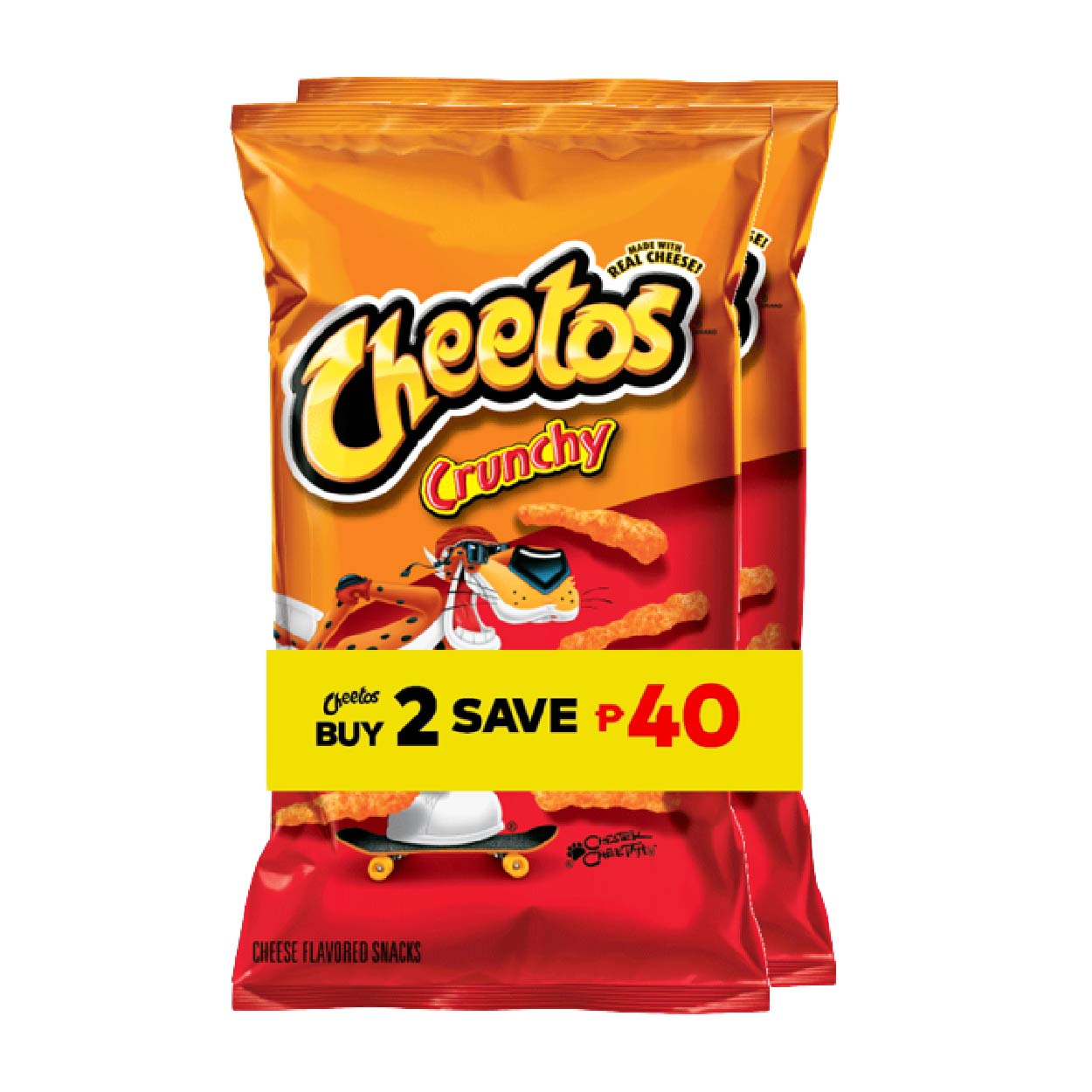 Cheetos Crunchy Cheese Flavored Snacks 2x215g SAVE