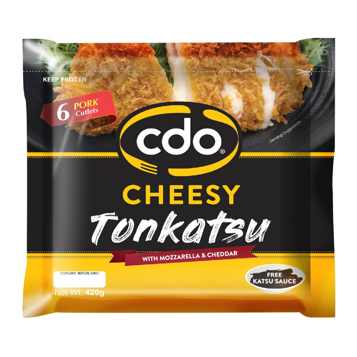 CDO Cheesy Tonkatsu with Mozzarella & Cheddar 420g