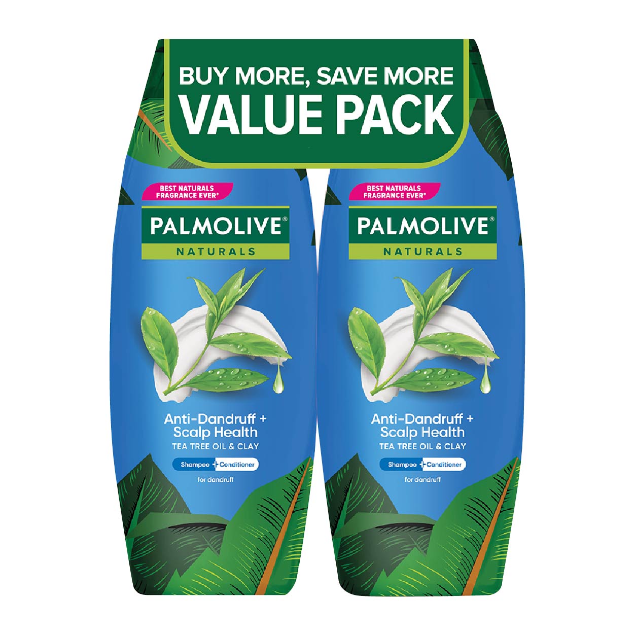 Palmolive Naturals Shampoo Anti Dandruff Blue 400ml Value Pack