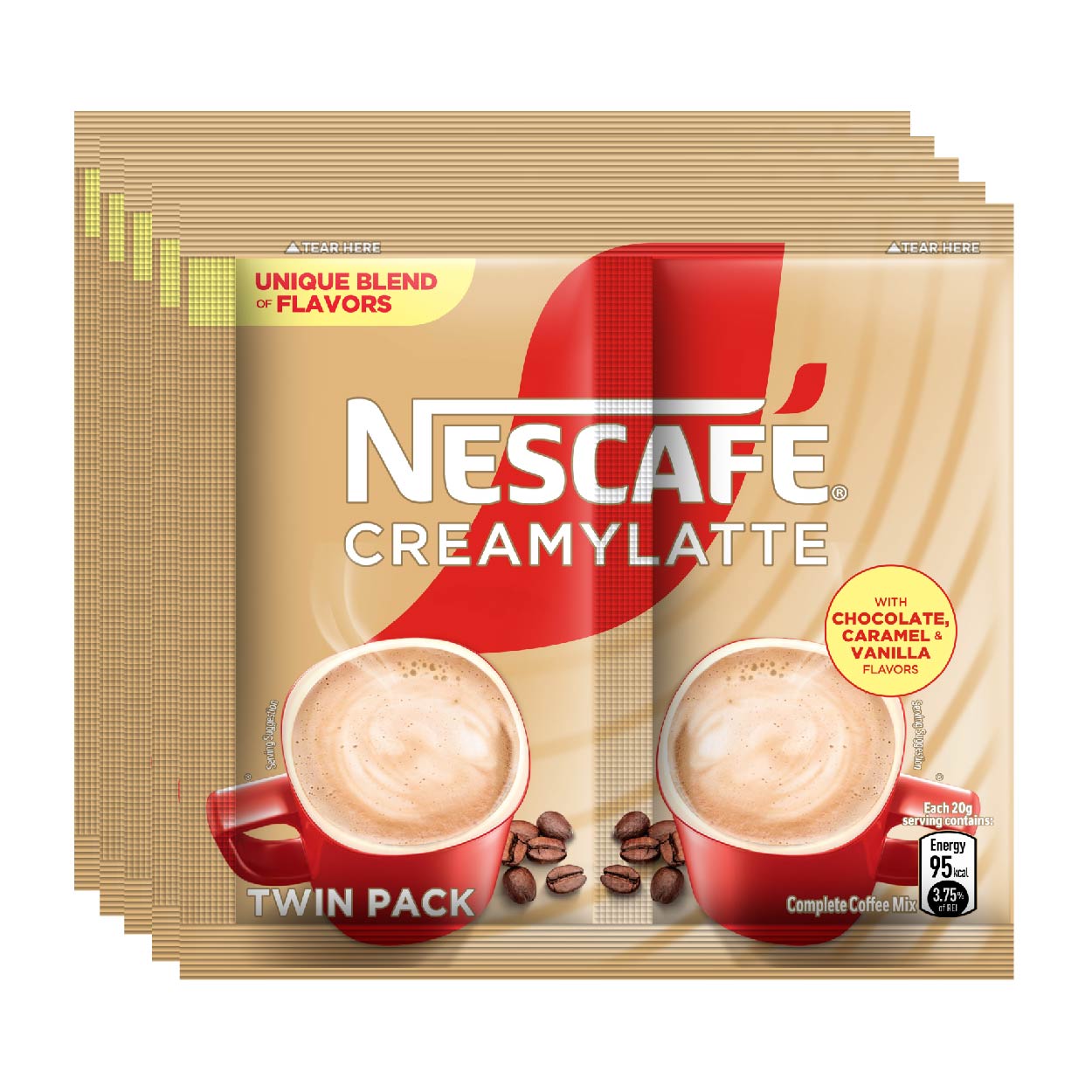 Nescafe 3 in 1 Creamy Latte Coffee Mix Twin Pack 5x51g