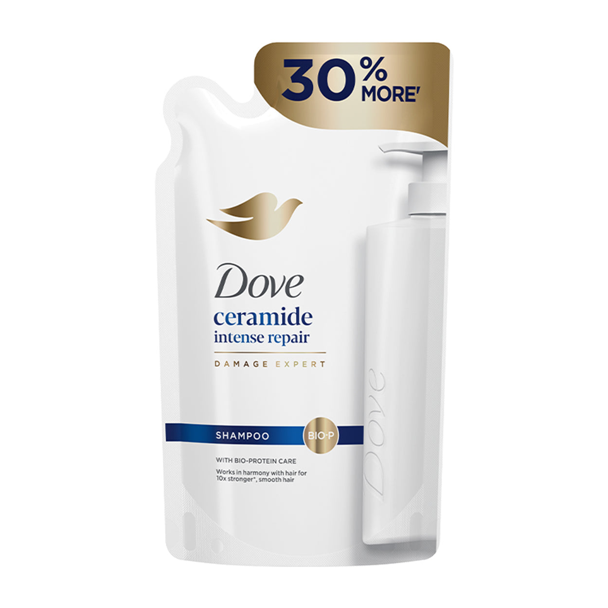 Dove Shampoo Keratin Tri Silk Serum Intense Repair Blue 650ml Ref