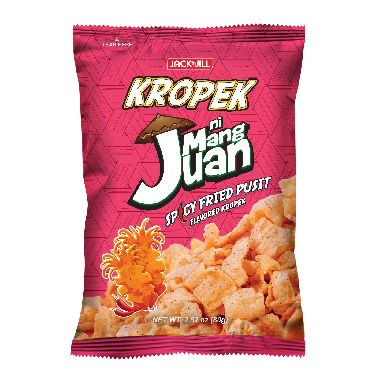 J&J Kropek Ni Mang Juan Spicy Fried Pusit 80g