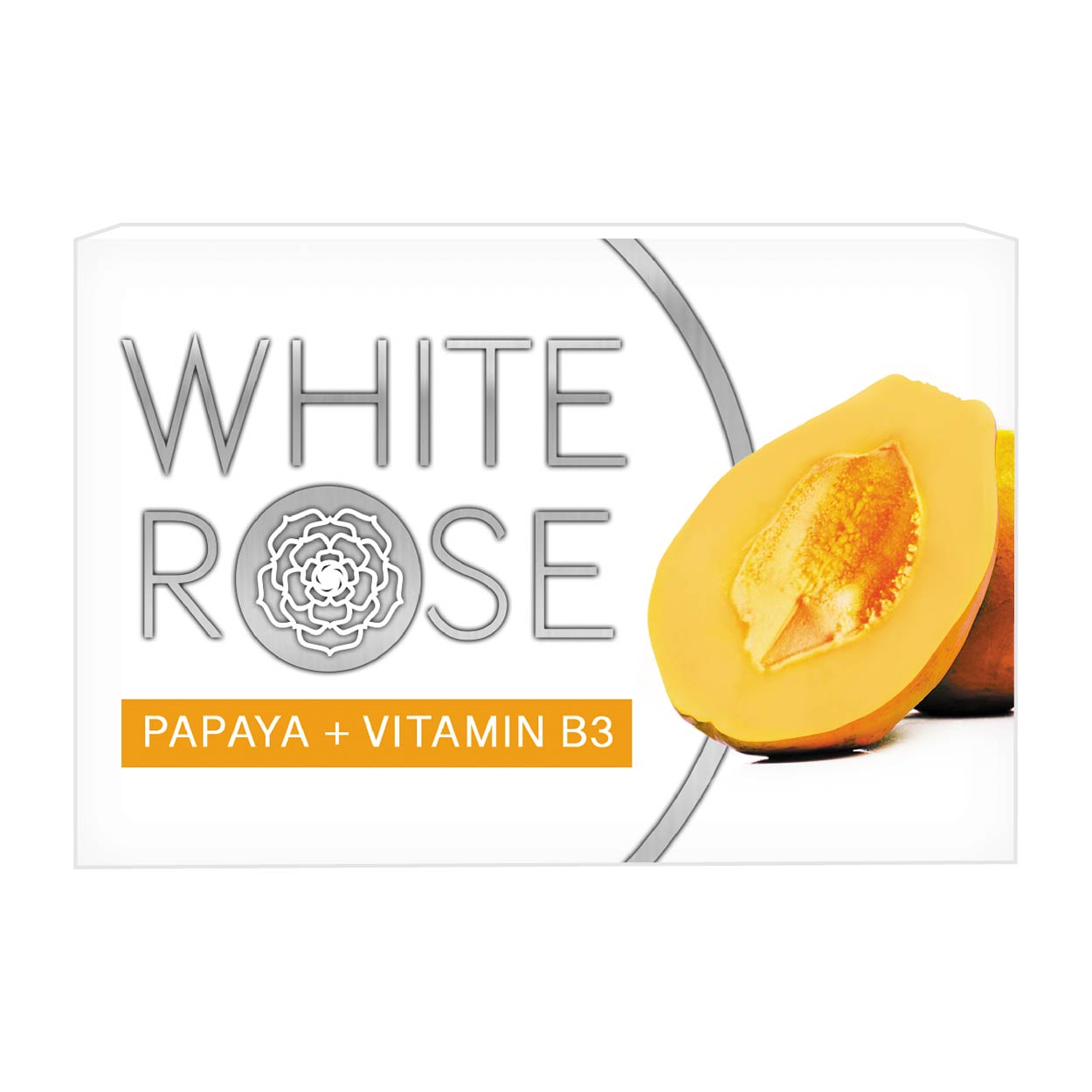 White Rose Whitening Soap Papaya+Vitamin B3 120g
