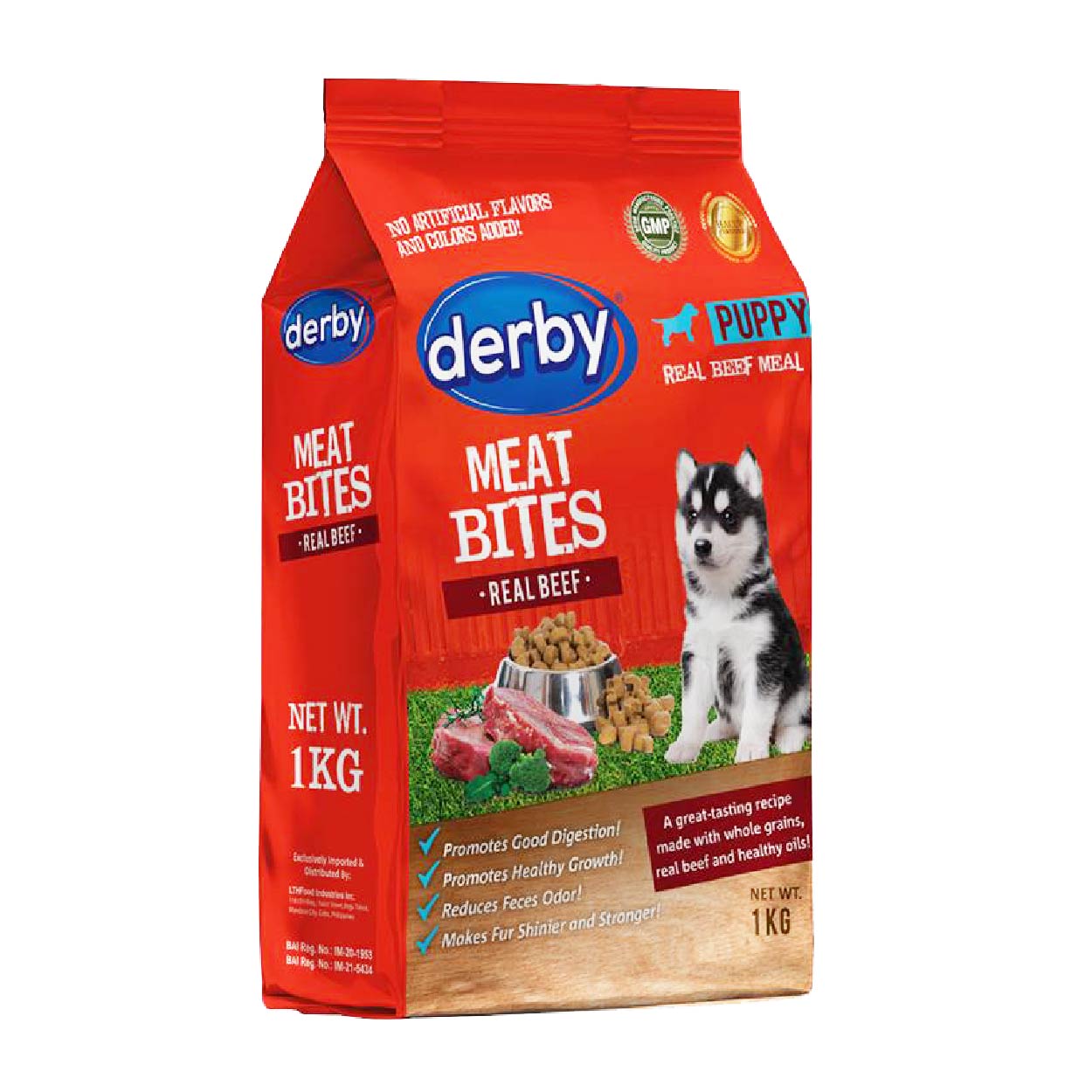 Derby Meat Bites Real Beef Puppy Dog Food 1kg