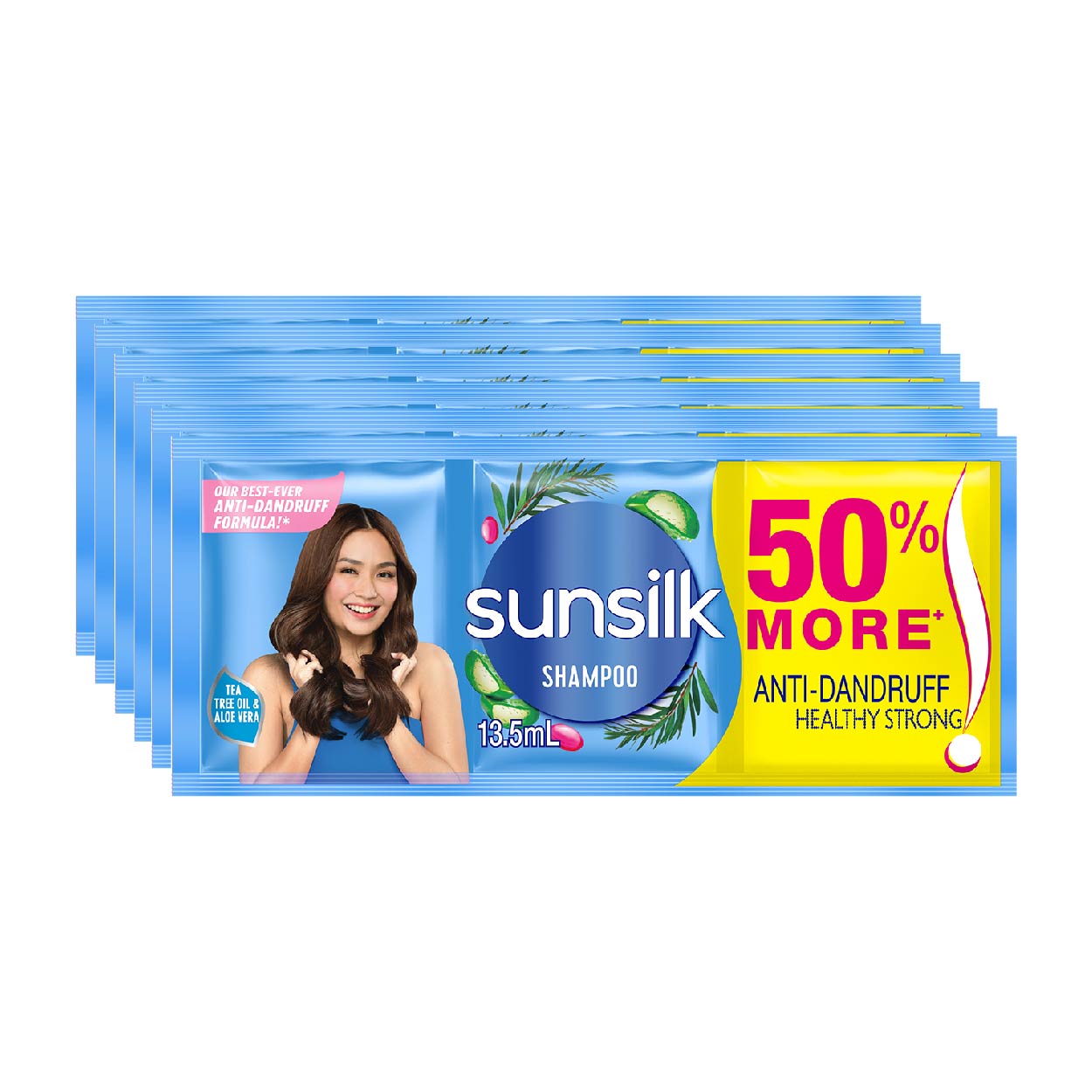 Sunsilk Shampoo Anti-Dandruff Healthy Strong 6x13.5ml