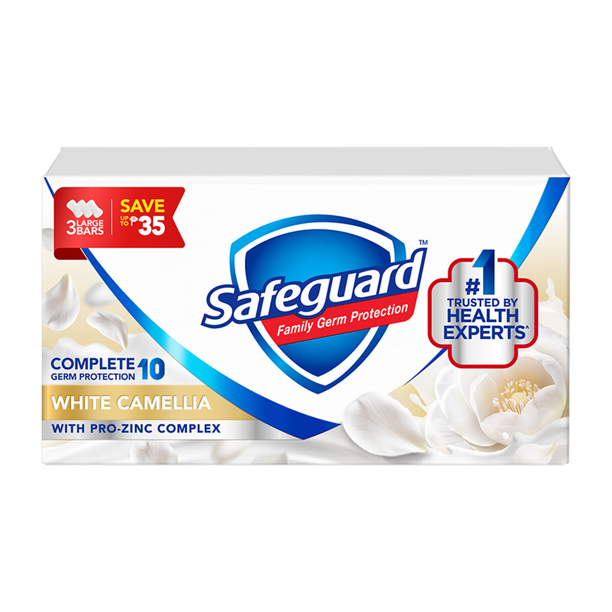 Safeguard Soap White Camellia 3x115g SAVE