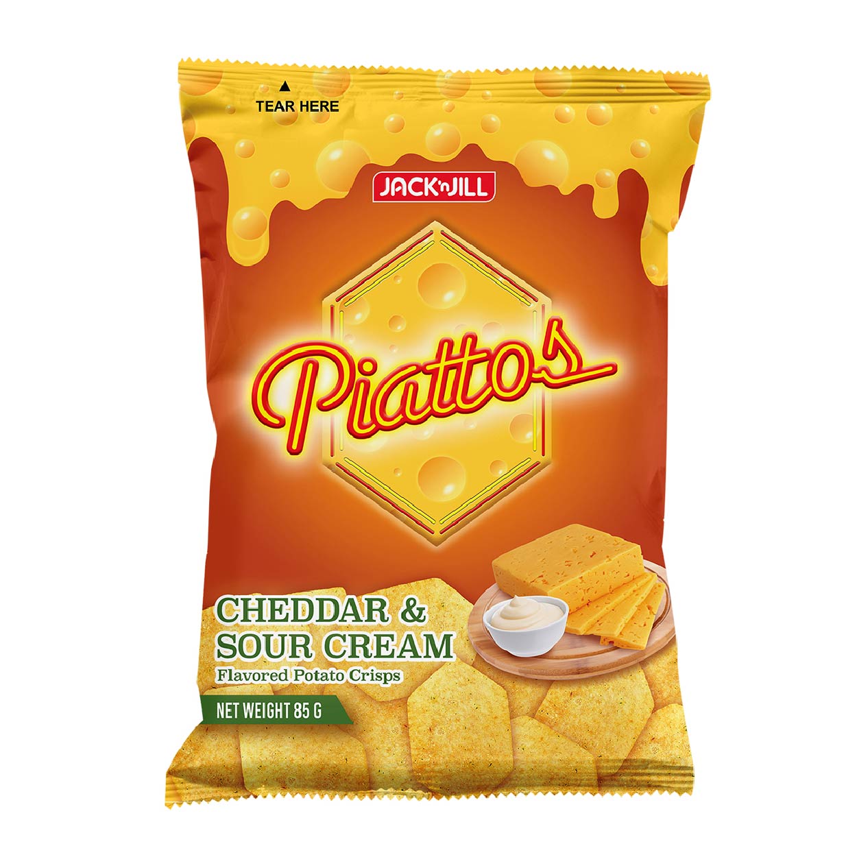 Piattos Potato Crisps Cheddar & Sour Cream 85g