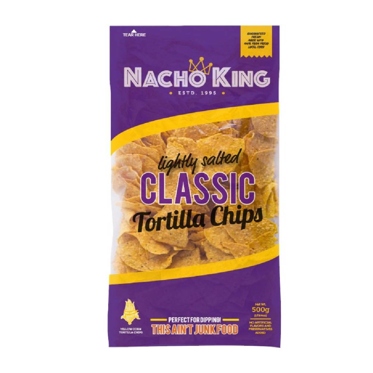 Nacho King Lightly Salted Classic Tortilla Chips 500g