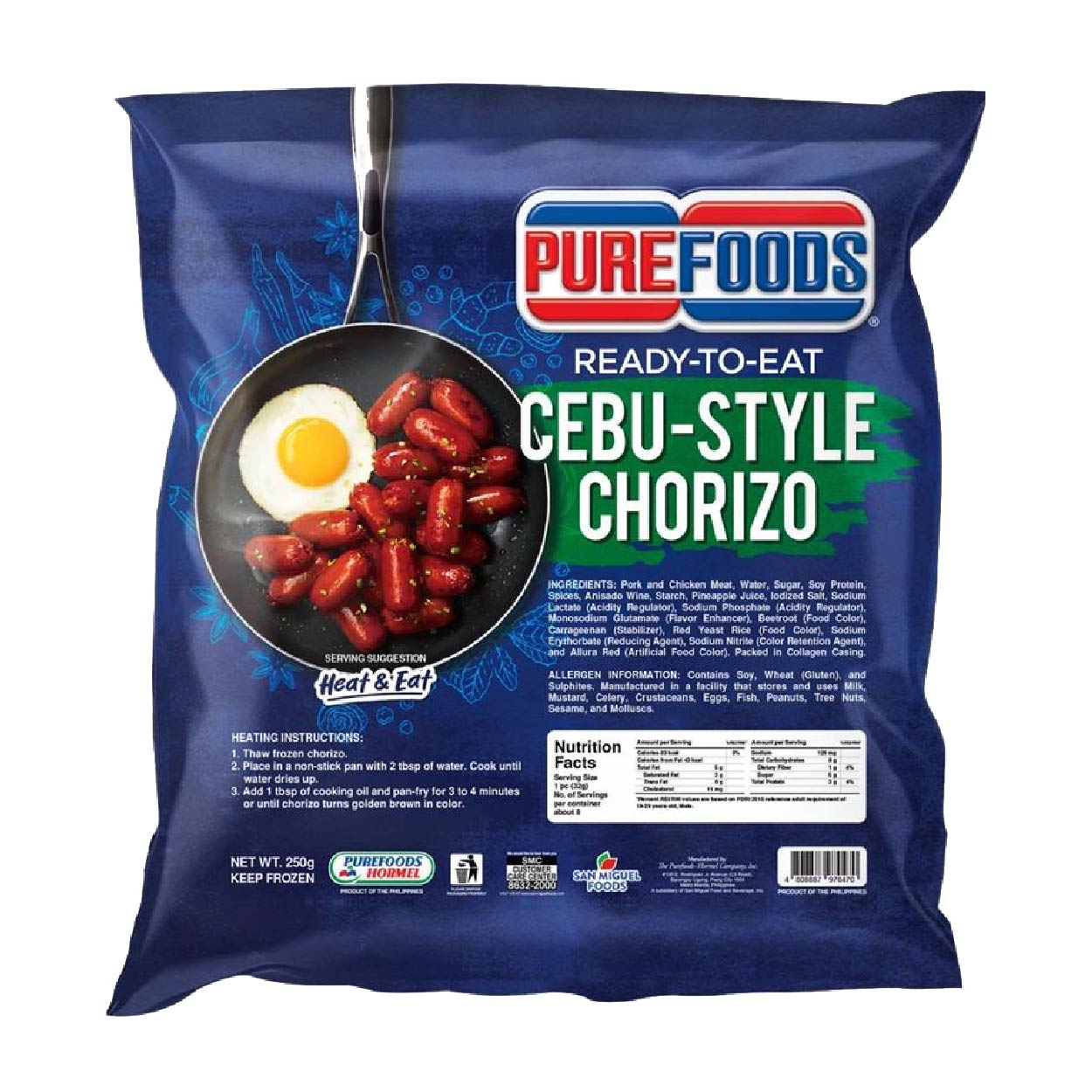 Purefoods Ready To Eat Cebu-Style Chorizo 250g