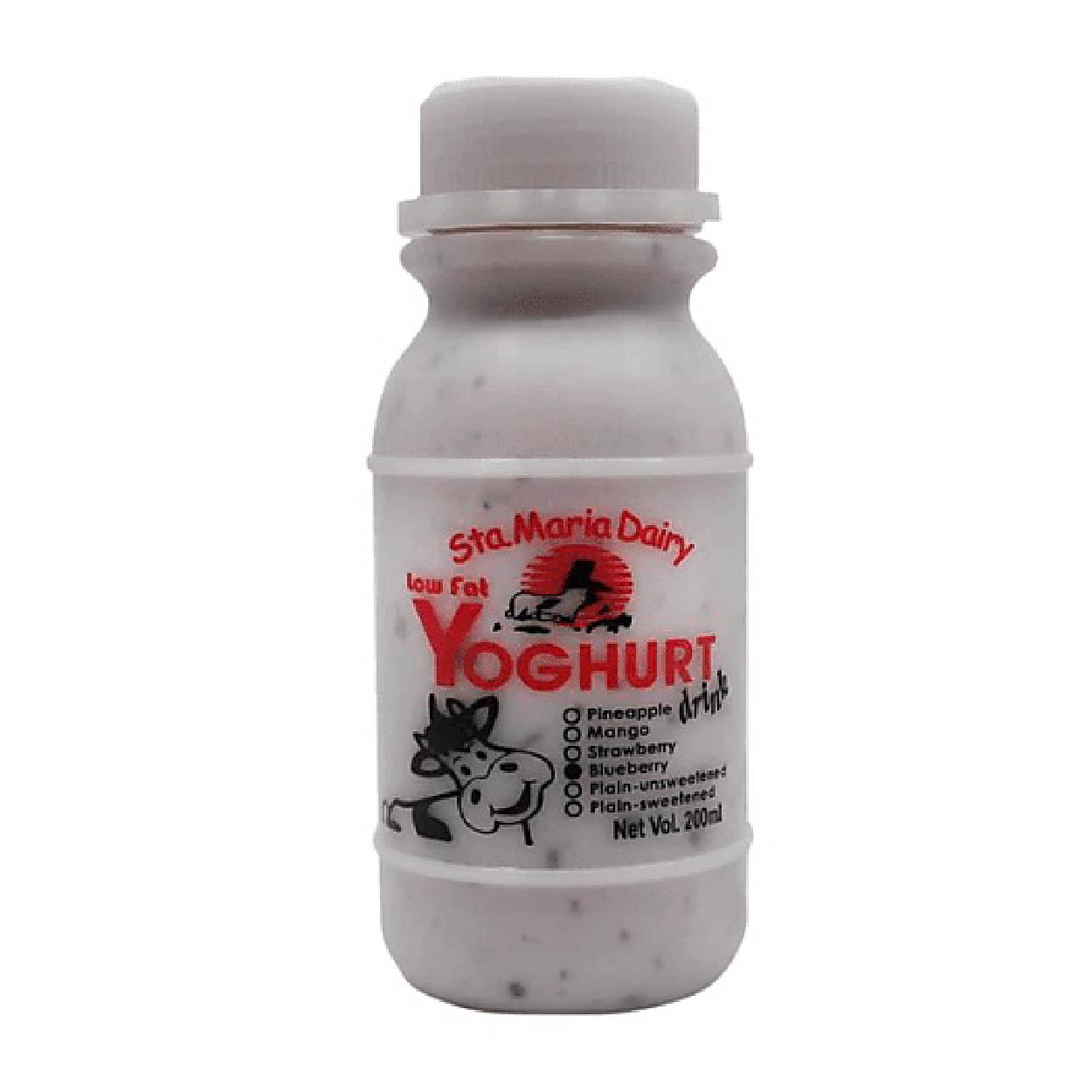 Sta.Maria Dairy Low Fat Yoghurt Drink Blueberry 200ml