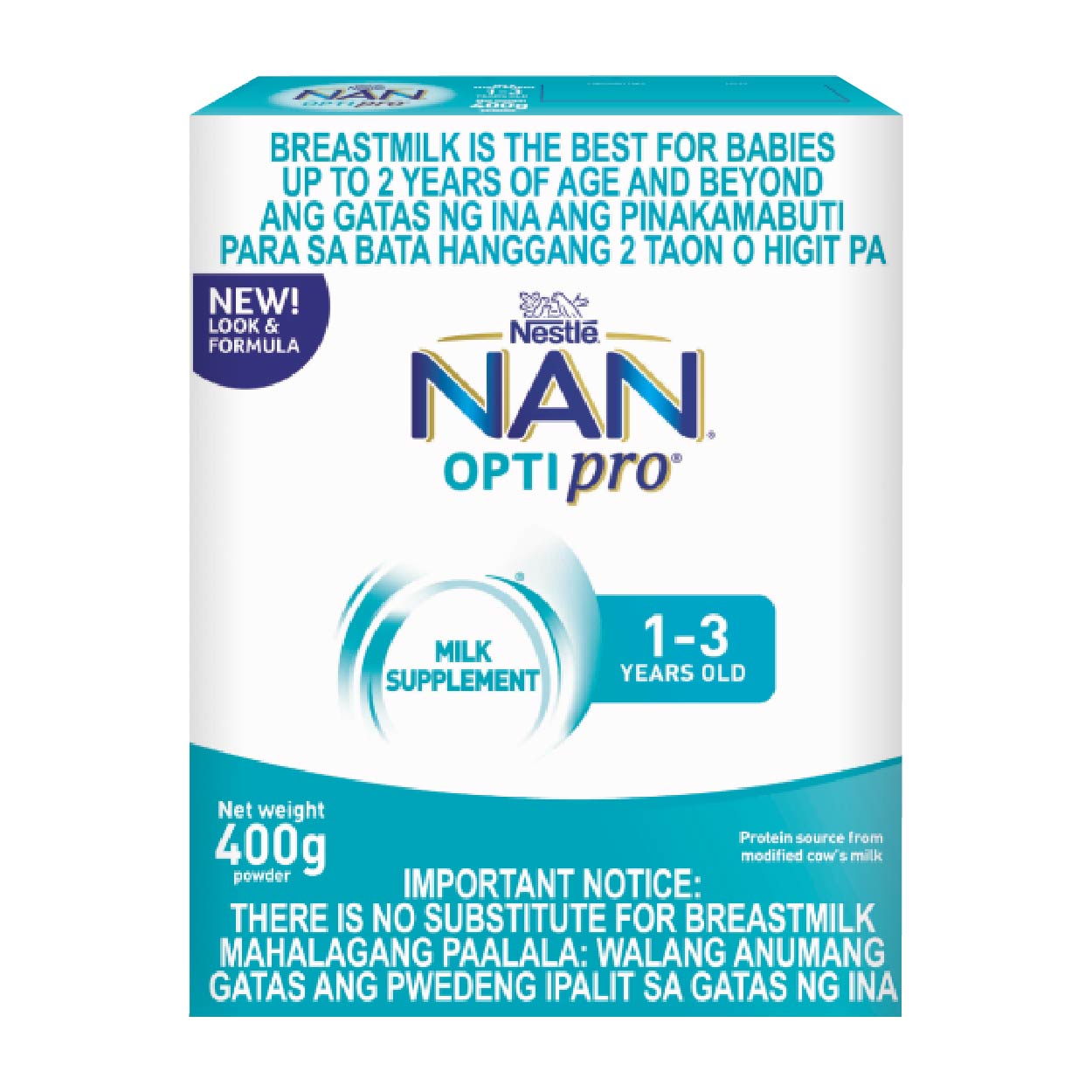 Nan Optipro Milk Supplement 1-3 years old 400g – Ever Supermarket