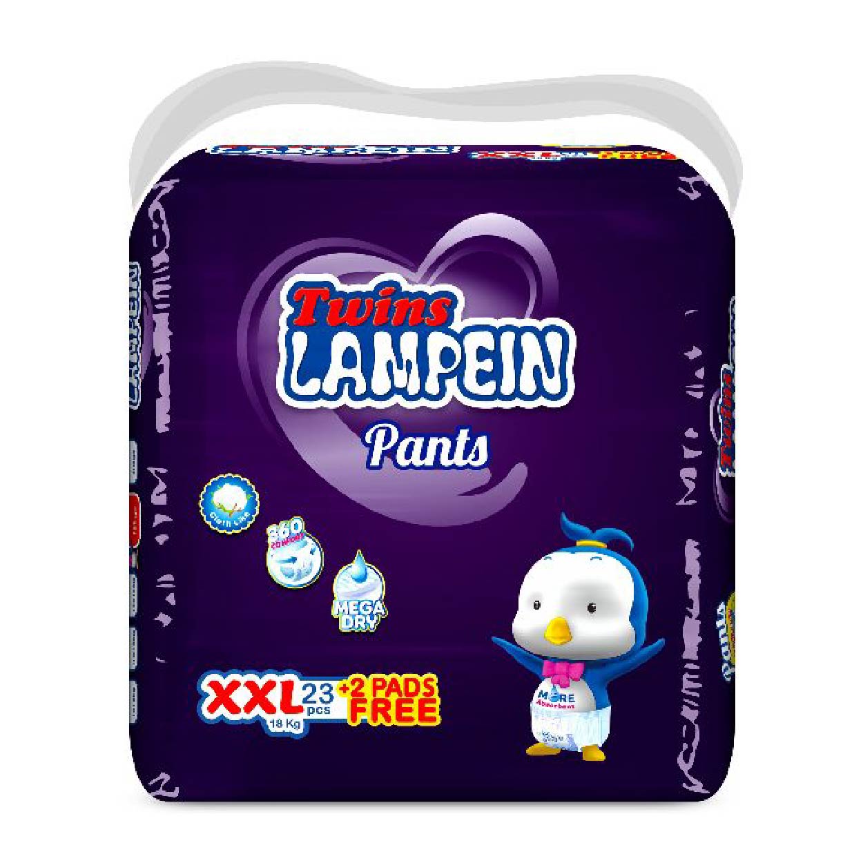 Lampein Twins Baby Pants Diaper XXL 23s + Free