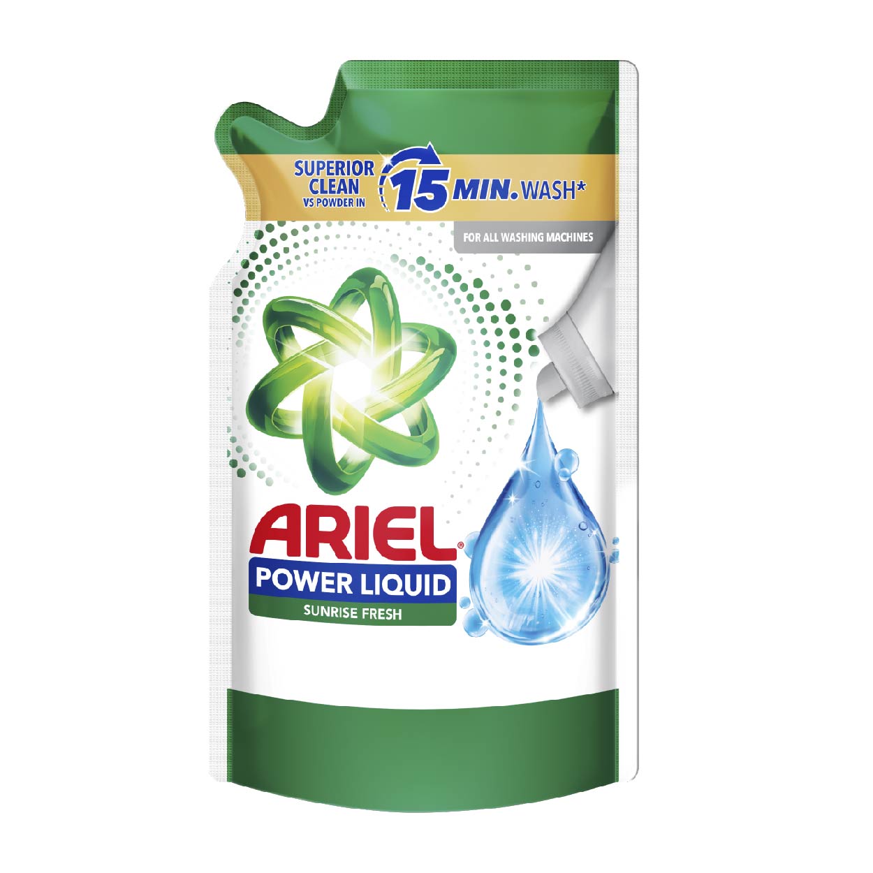 Ariel Power Liquid Detergent Sunrise Fresh Refill 500g
