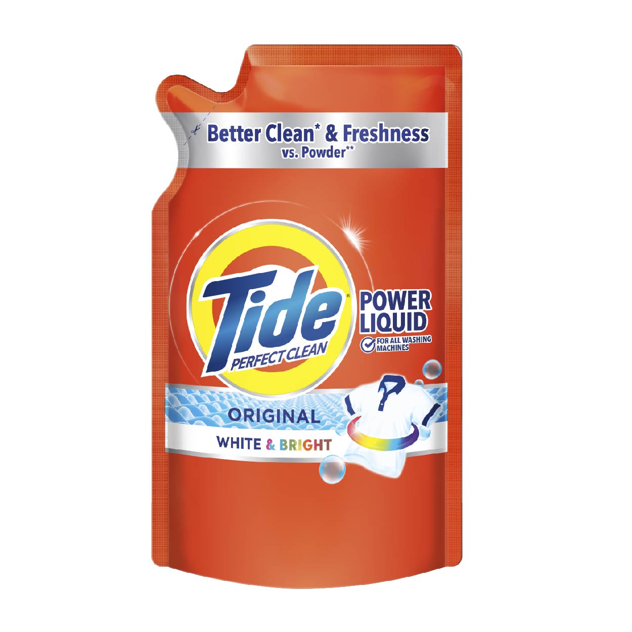Tide Power Liquid Original White & Bright Refill 500g