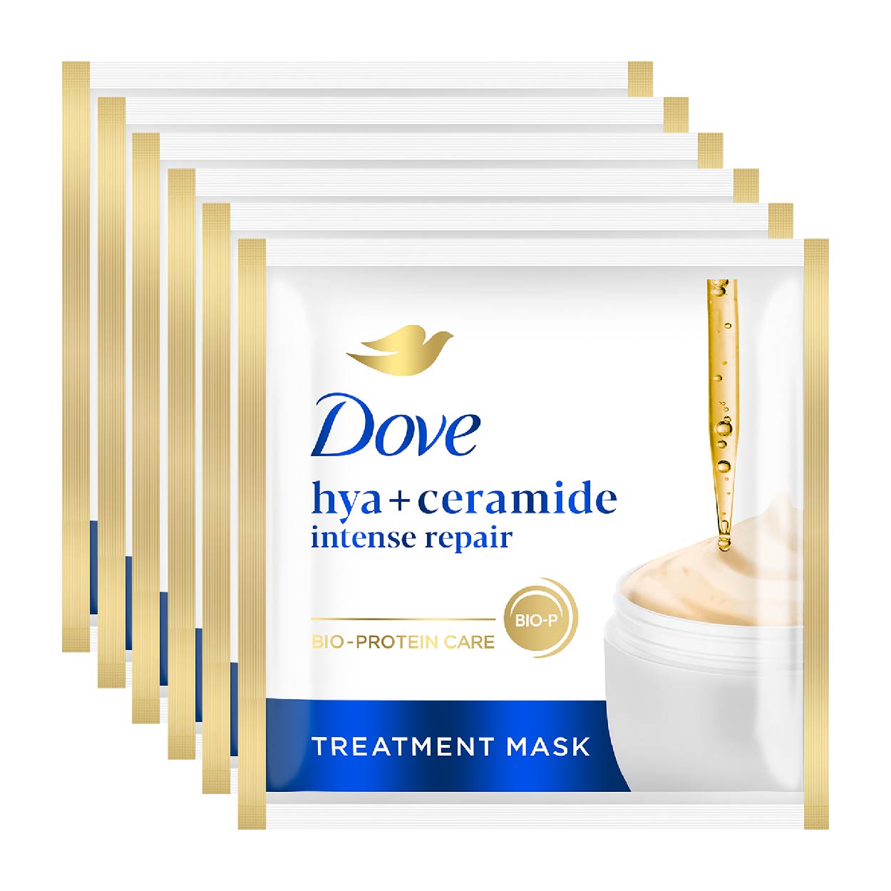 Dove Treatment Mask Hya+Ceramide Intense Repair 6x18ml