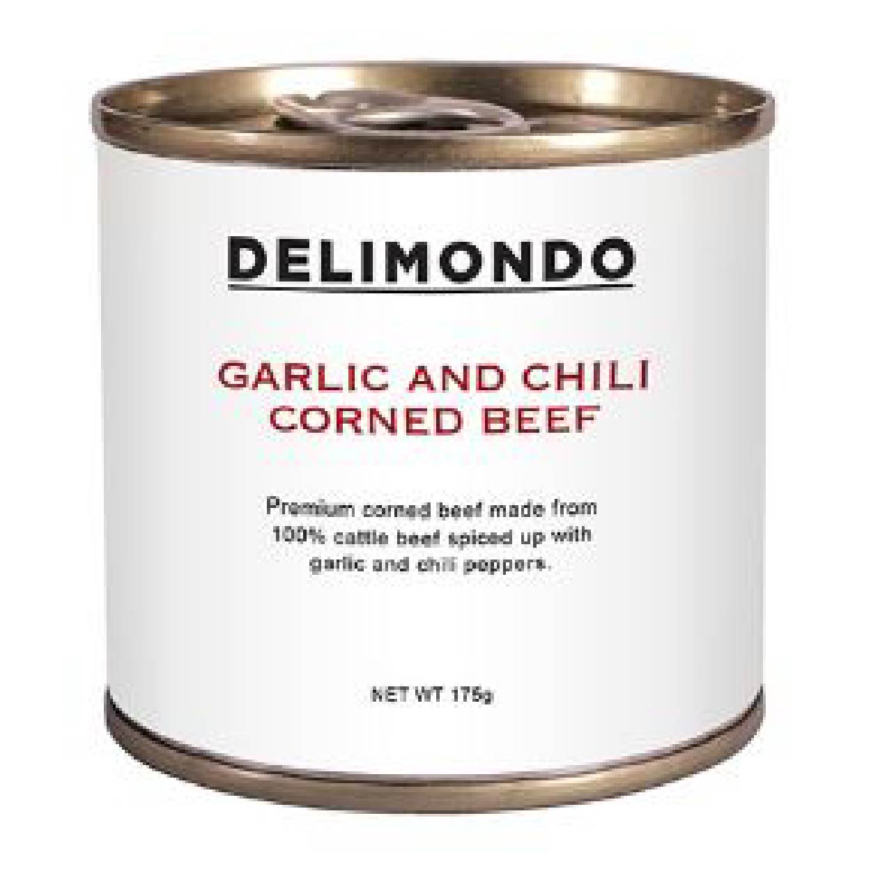 Delimondo Garlic and Chili Corned Beef Easy Open Can 175g