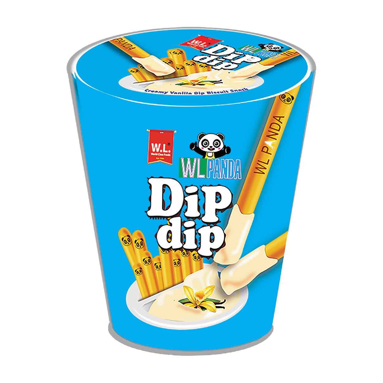 WL Panda Dip Dip Creamy Vanilla Dip Biscuit Snack 30g