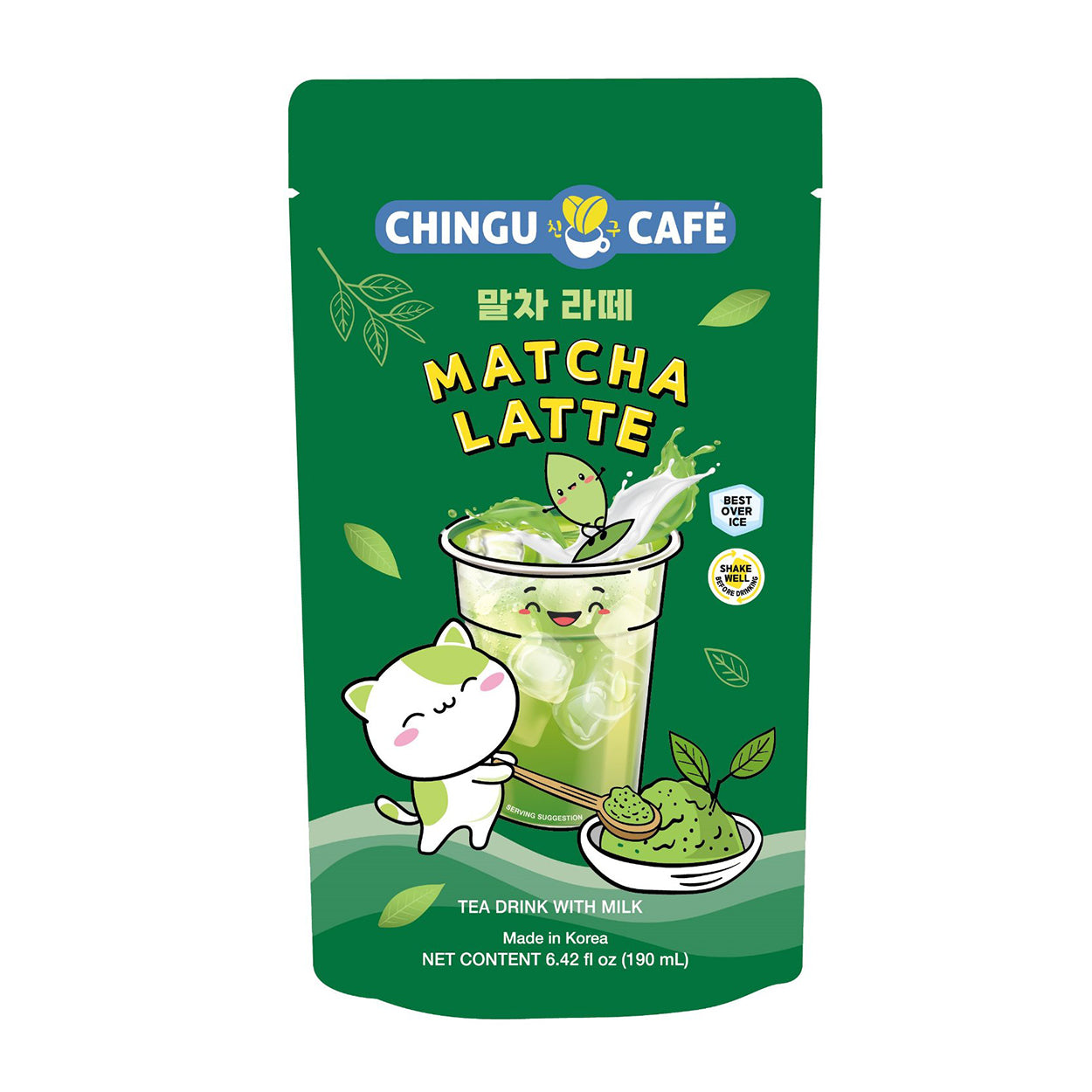 Chingu Cafe Matcha Latte Tea Drink with Milk 190ml
